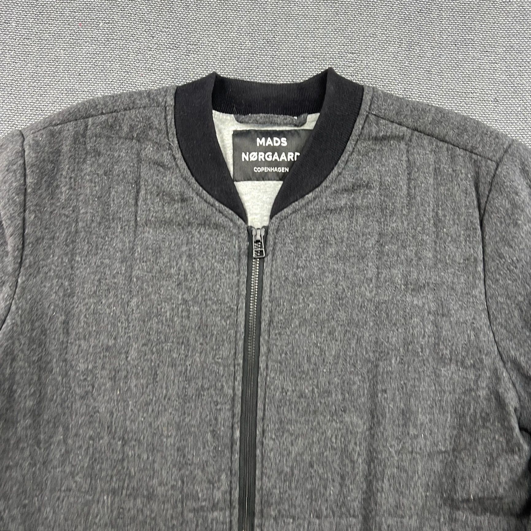 Vintage Mads Norgaard Wool jacket Mens Medium Full Zip Lined Gray Quilted Jacket Size US M / EU 48-50 / 2 - 3 Thumbnail
