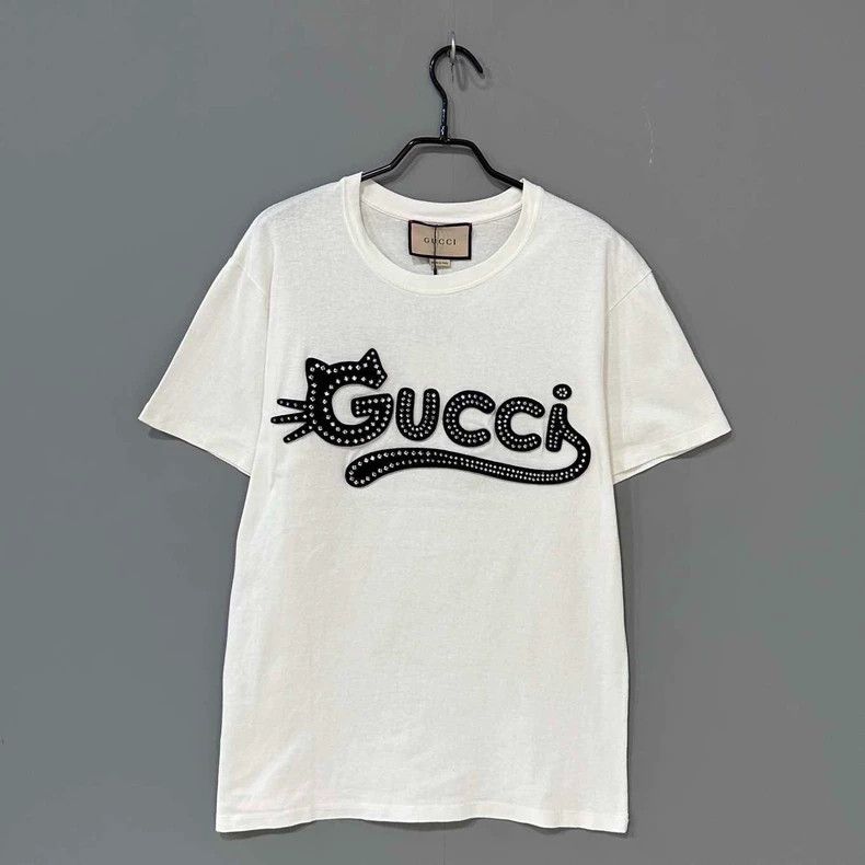 Gucci Gucci Rhinestone cat letter logo short sleeves 2503-Nextarr Size US XS / EU 42 / 0 - 6 Thumbnail