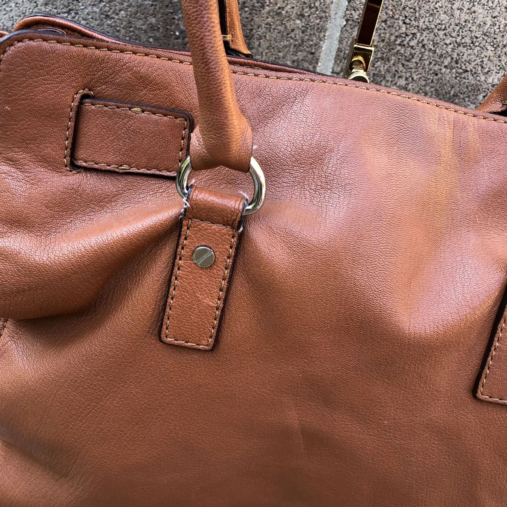 Michael Kors MICHAEL KORS Hamilton Padlock Shoulder Purse Women's Brown Leather Crossbody Bag Size ONE SIZE - 7 Thumbnail