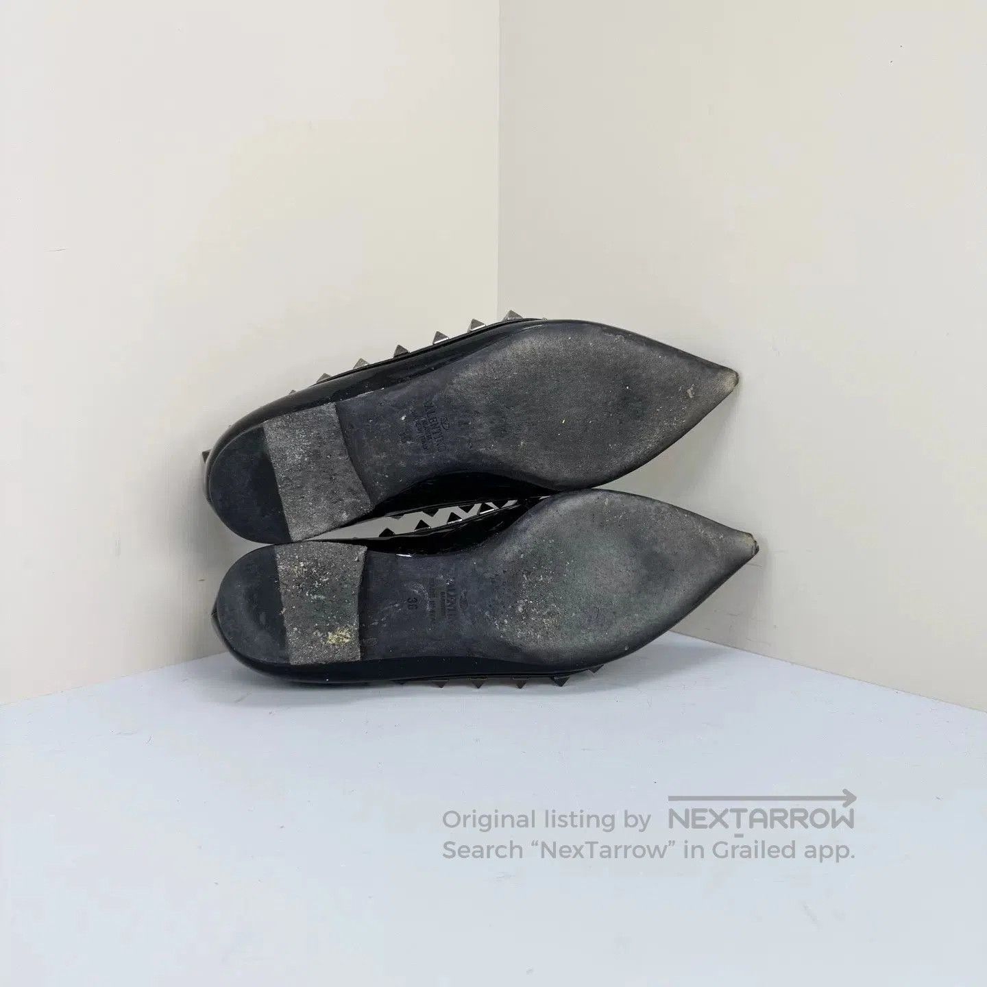 Valentino Valentino Black Studded Flat Shoes. Size US 5 / IT 35 - 5 Thumbnail