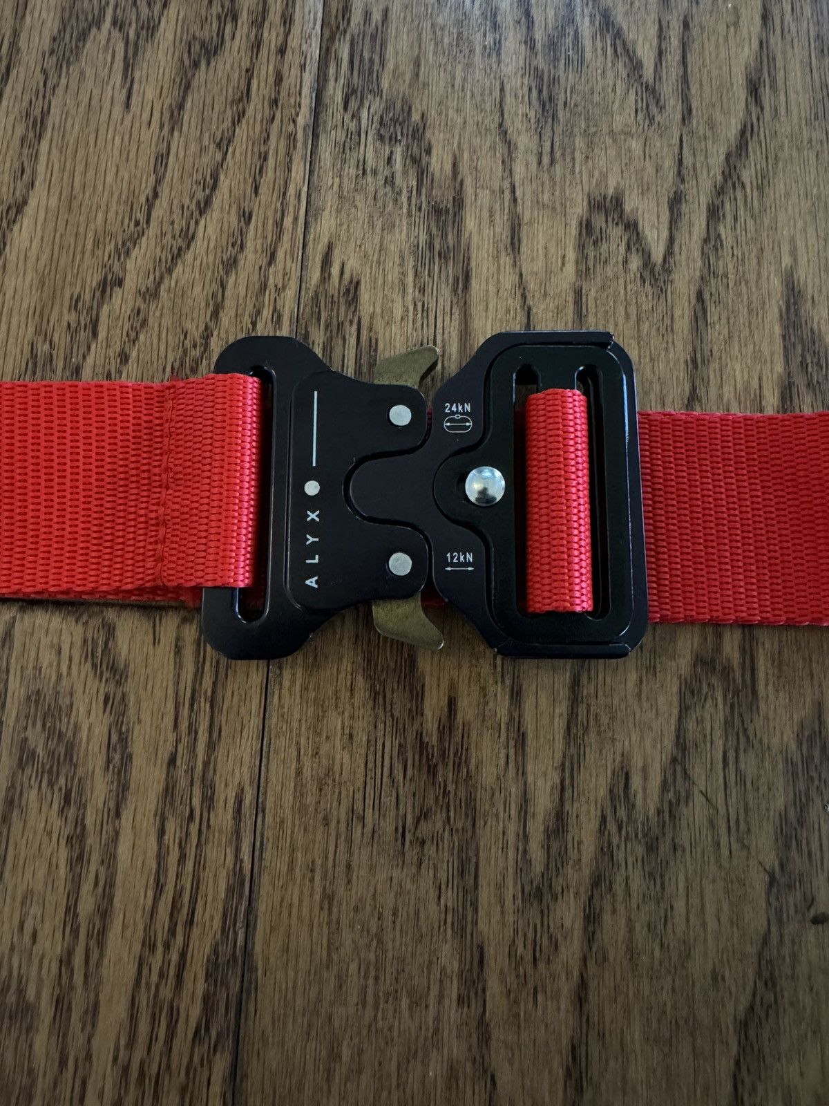 image of 1017 Alyx 9Sm Alyx Rollercoaster Belt in Red, Men's