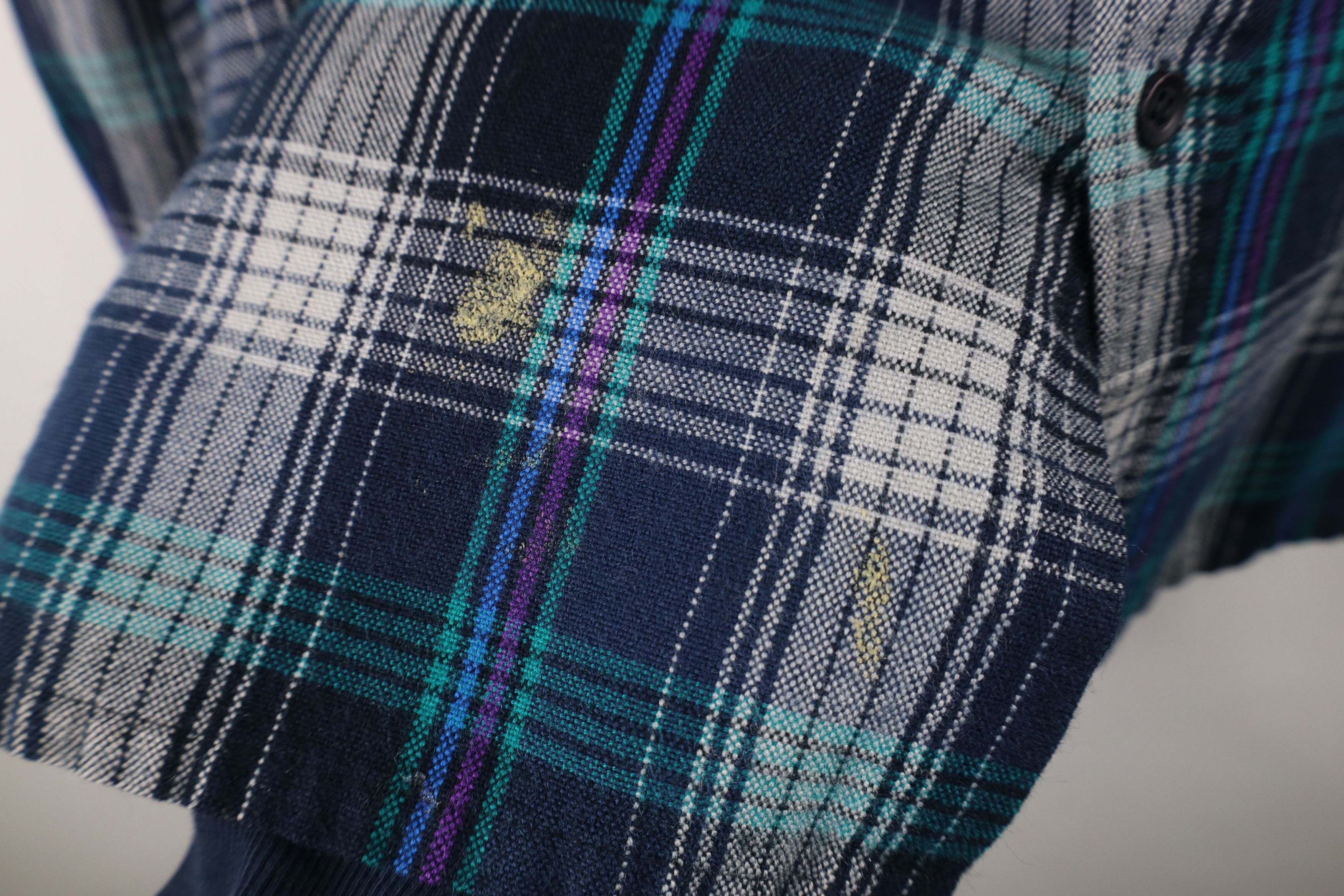 Vintage Vintage 80s 90s Streetwear Double Pocket Button Shirt Plaid Size US XL / EU 56 / 4 - 4 Thumbnail