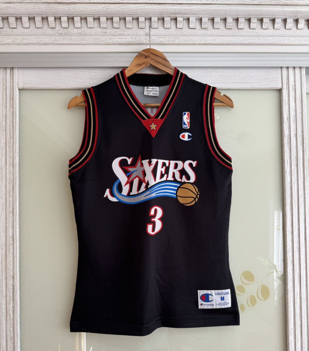 Champion × NBA × Vintage Vintage Iverson #3 Philadelphia Sixers NBA Jersey Basketball Size US XS / EU 42 / 0 - 1 Thumbnail