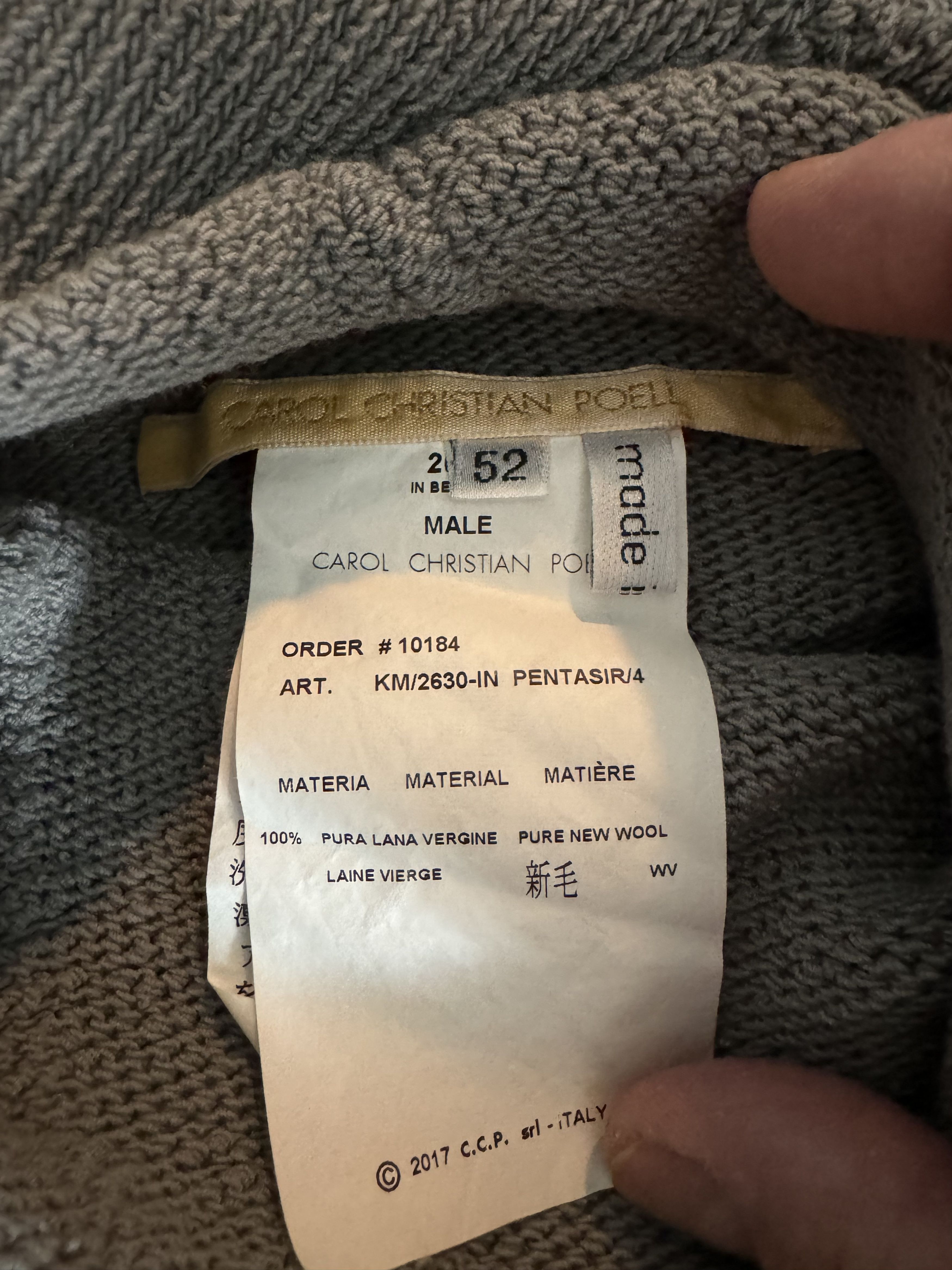 Carol Christian Poell NEW* PENTASIR KM/2630 IN-4 SILVER SIZE 52 Size US L / EU 52-54 / 3 - 5 Thumbnail
