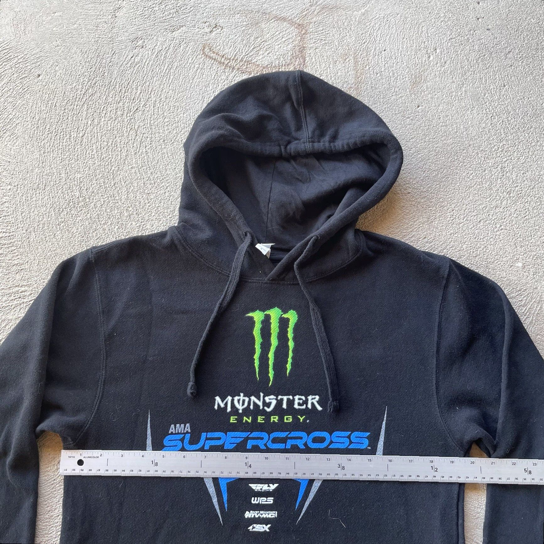 Vintage Monster Energy Hoodie Shirt Men S Black Graphic Print Hooded Pockets 90s Grunge Sports Skate Motocross Size US S / EU 44-46 / 1 - 6 Thumbnail