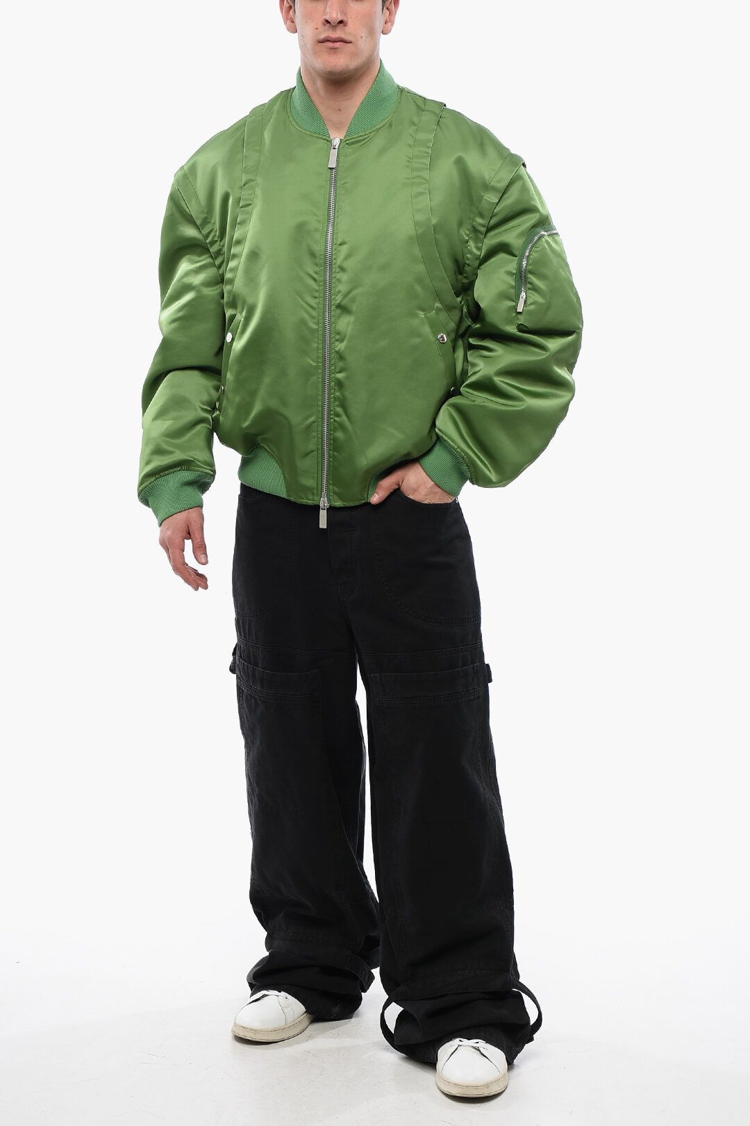 Off-White og1mm1025 Padded Arrow Bomber Jacket in Green Size US XXL / EU 58 / 5 - 4 Thumbnail