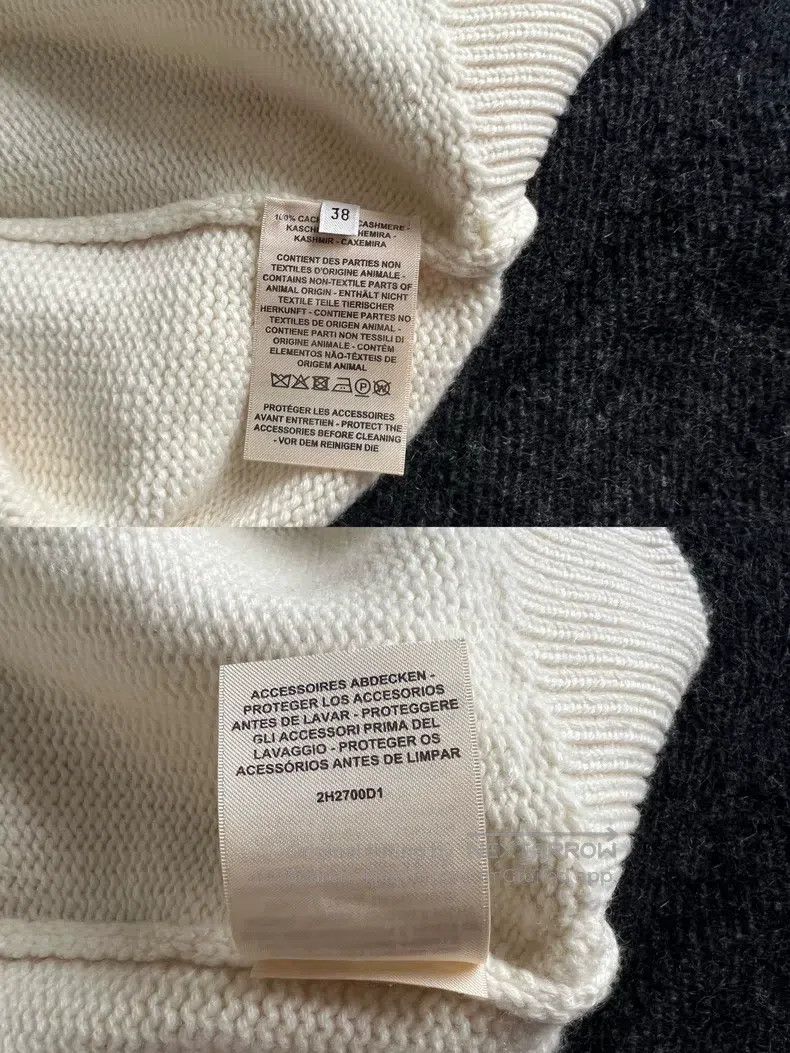 Hermes Hermes Open cardigan pure cashmere, white sweater Size XS / US 0-2 / IT 36-38 - 9 Thumbnail
