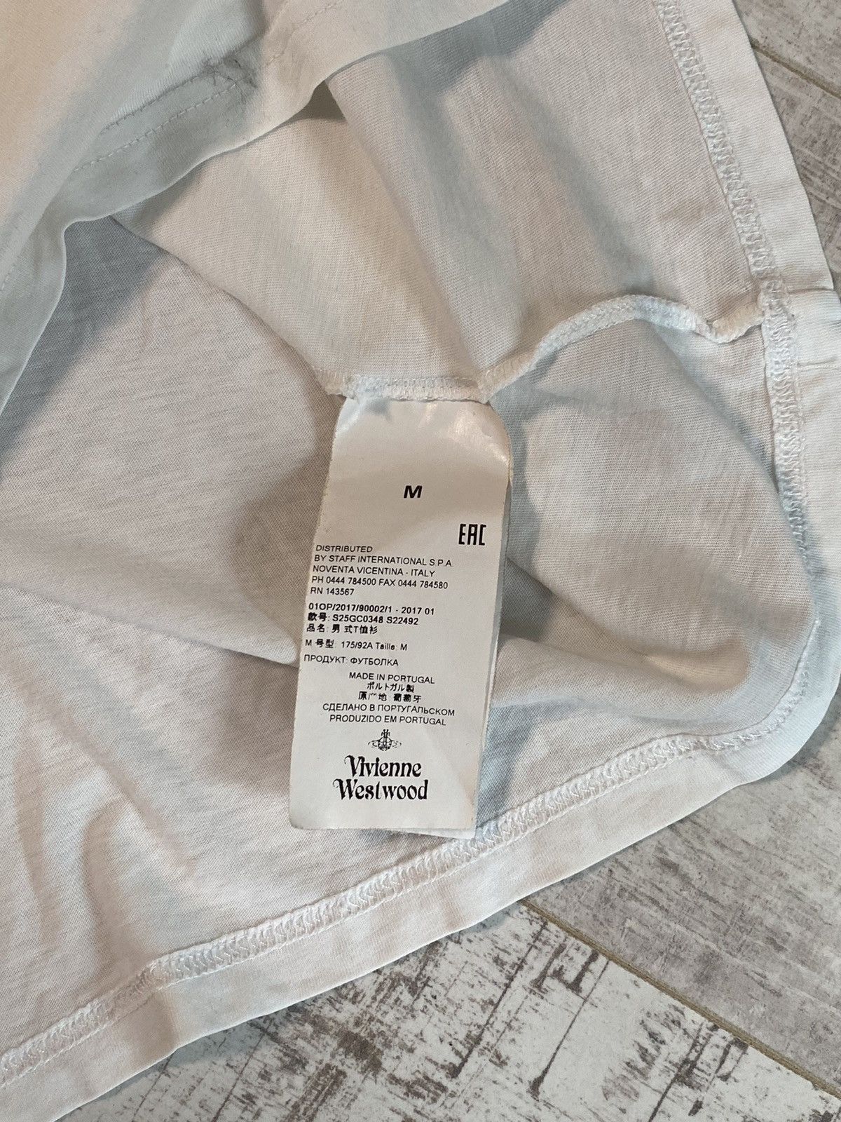 Vivienne Westwood 👀VIVIENNE WESTWOOD LOGO T-SHIRT WHITE Size US M / EU 48-50 / 2 - 7 Thumbnail