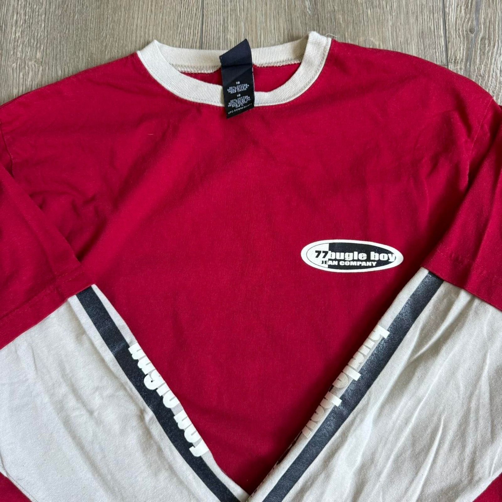 Bugle Boy Vintage 90s bugle boy double long sleeve t-shirt Size US M / EU 48-50 / 2 - 1 Thumbnail