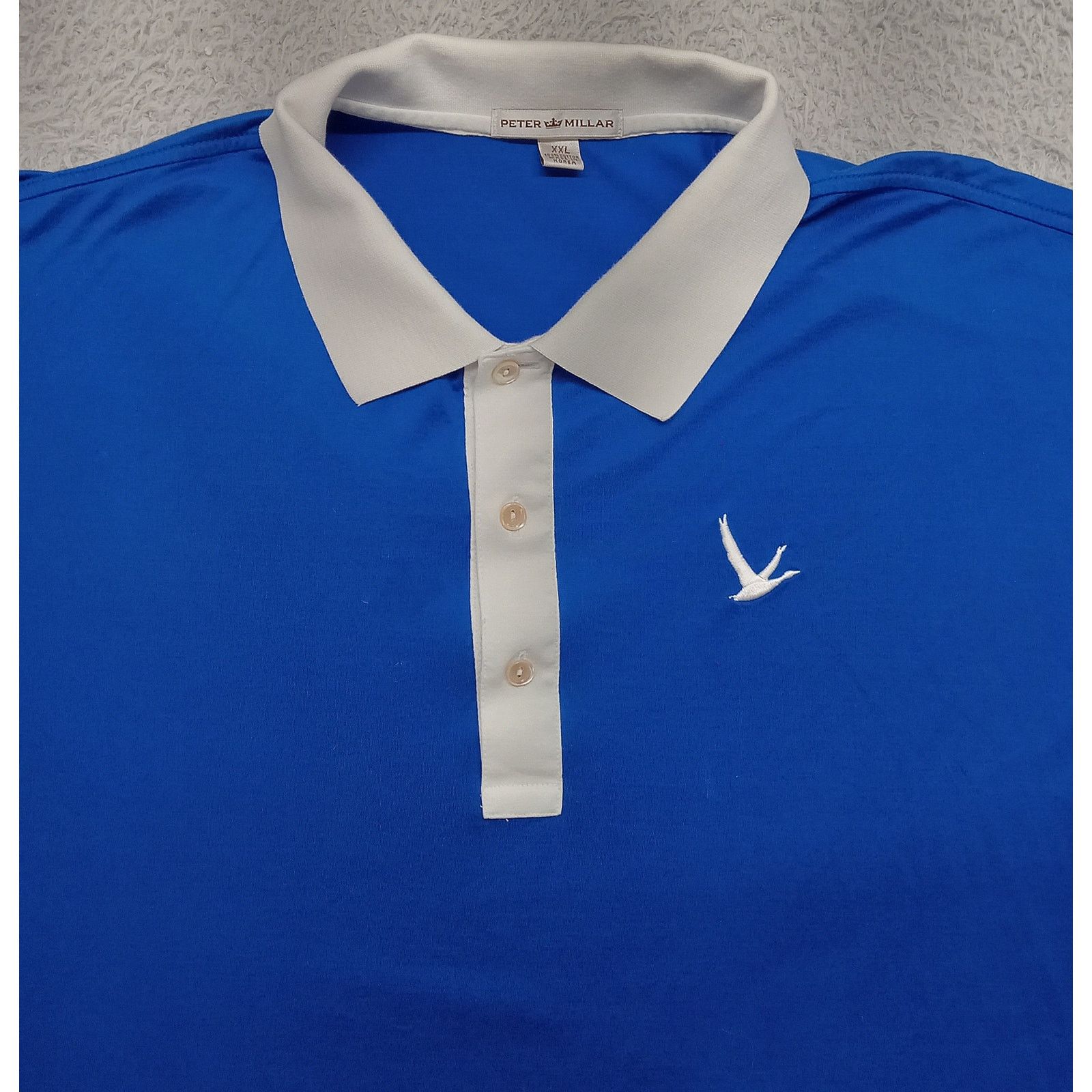 Peter Millar Peter Millar Polo Shirt 2XL Men's Grey Goose Short Sleeve Size US XXL / EU 58 / 5 - 3 Thumbnail