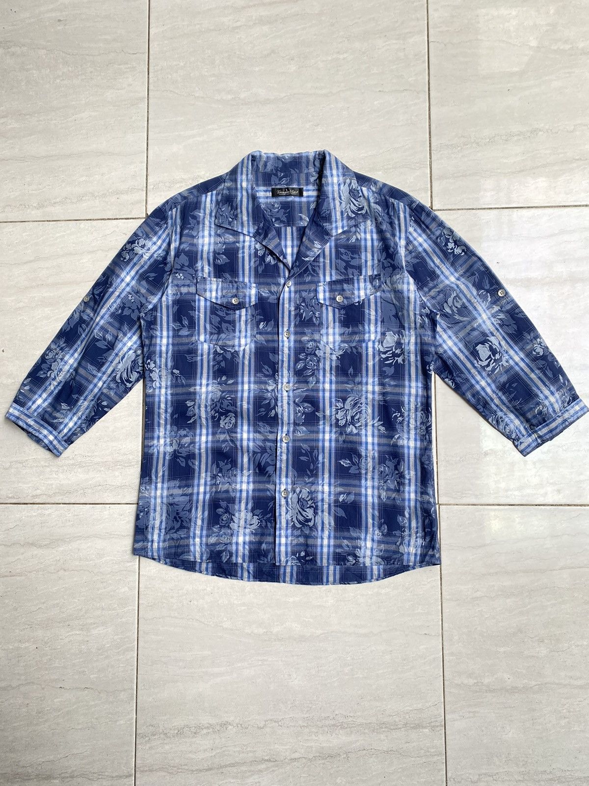 Tornado Mart TORNADO MART Flower Tartan Motive Shirt Size US S / EU 44-46 / 1 - 1 Thumbnail