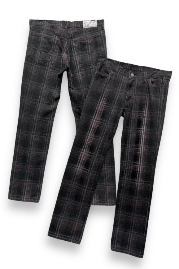 Edition Japan RARE🔥LEVI’S Punk Smoke Tartan Plaid Denim Slim Fit Size US 32 / EU 48 - 1 Thumbnail