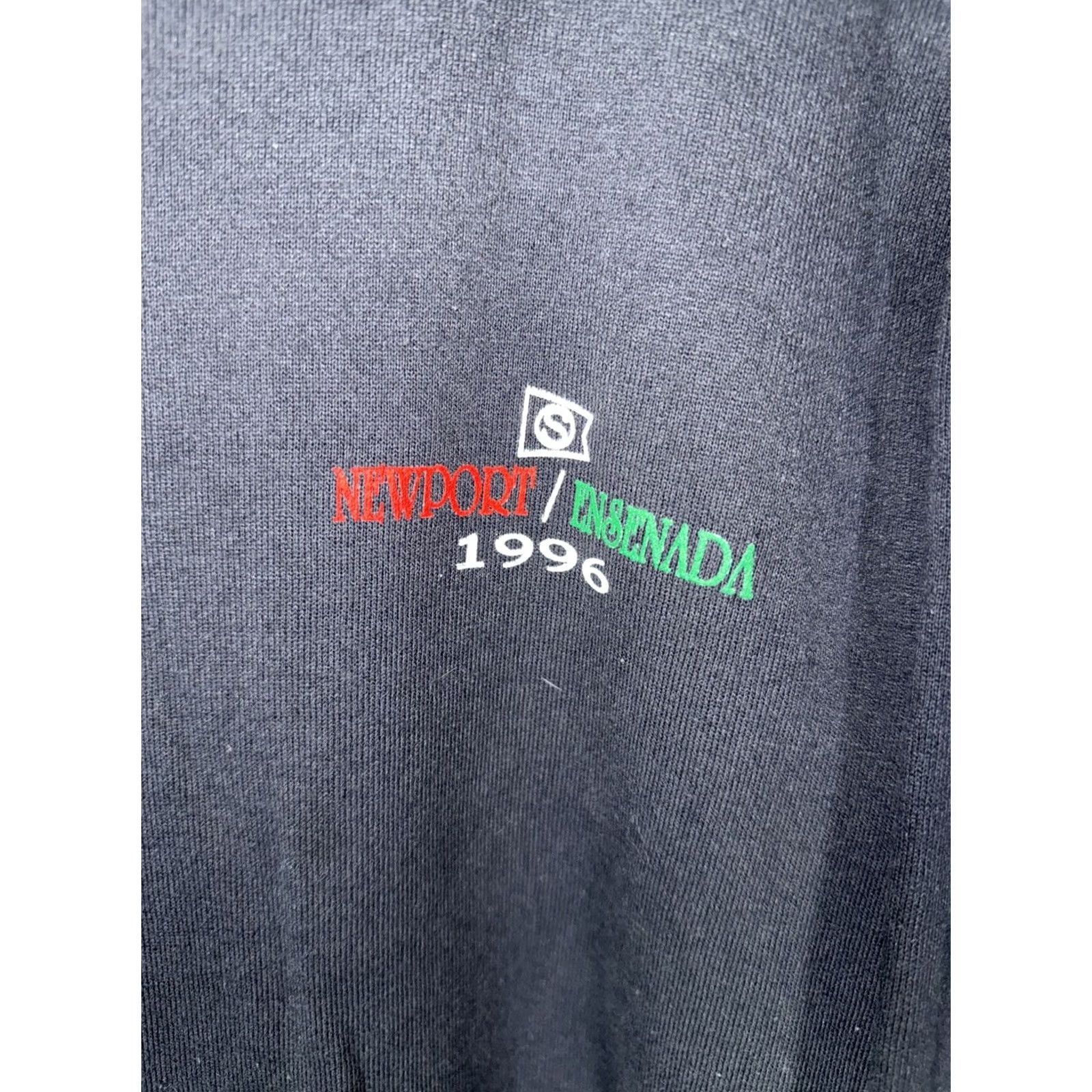Hanes VINTAGE Newport Ensenada 1996 Sailing Print Sweatshirt Mens XL Black USA Hanes Pullover Shirt Size US XL / EU 56 / 4 - 5 Thumbnail