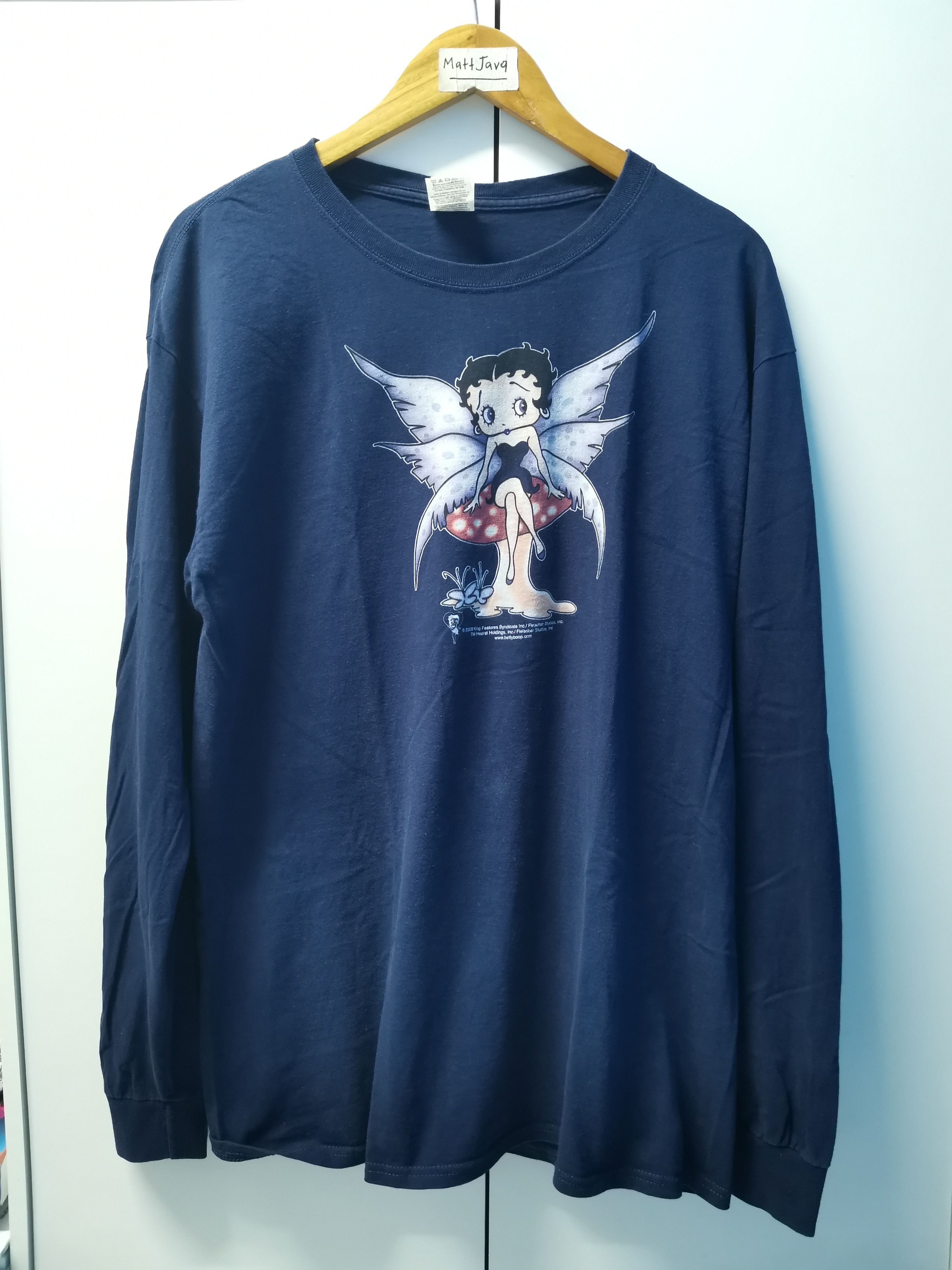 Cartoon Network Vintage Betty Boop Sexy Cartoons Long Sleeve Angel Size US L / EU 52-54 / 3 - 2 Thumbnail