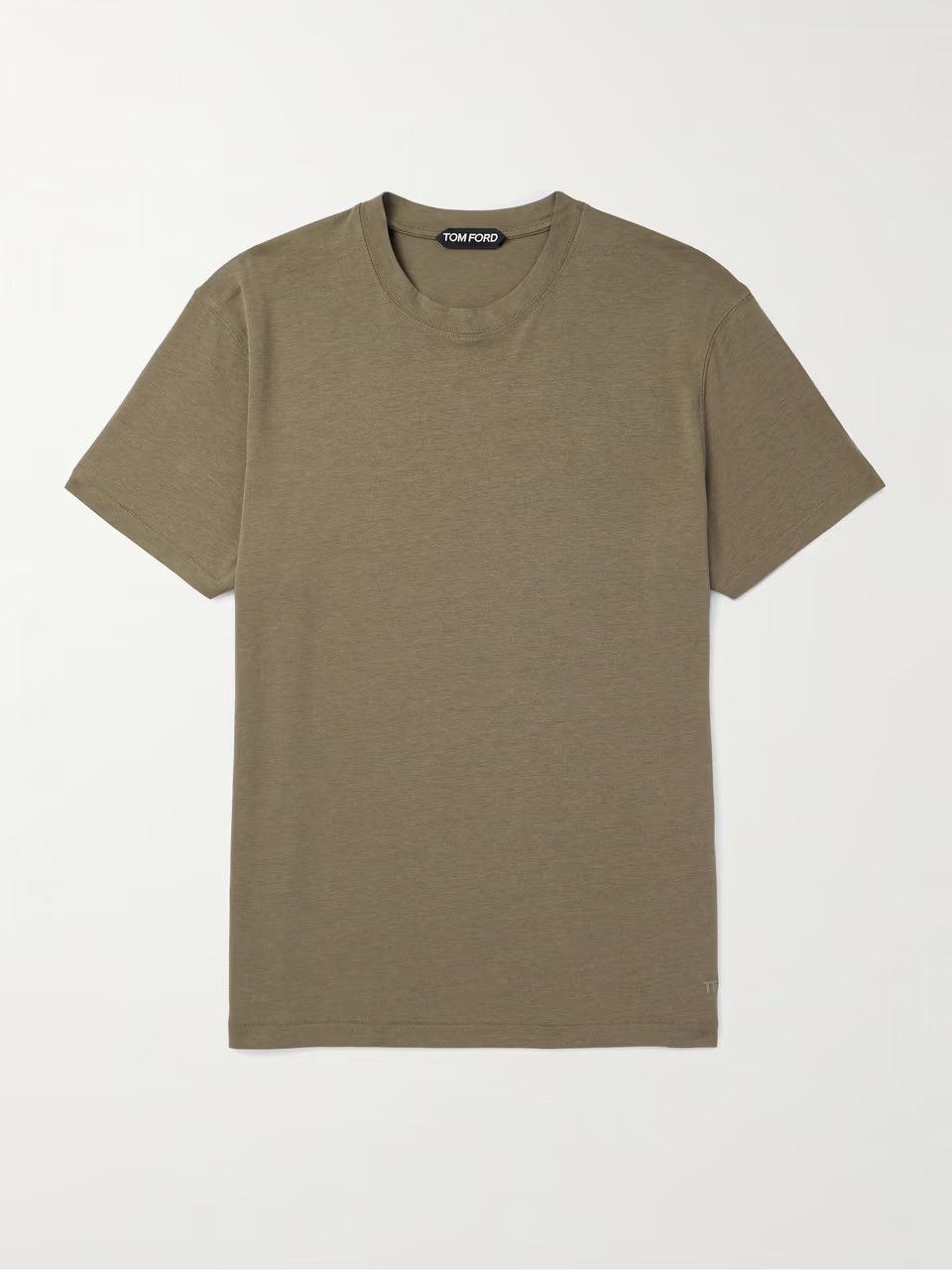 Tom Ford o1w1db10525 JCS003 T-Shirt in Military Green Size US M / EU 48-50 / 2 - 1 Thumbnail