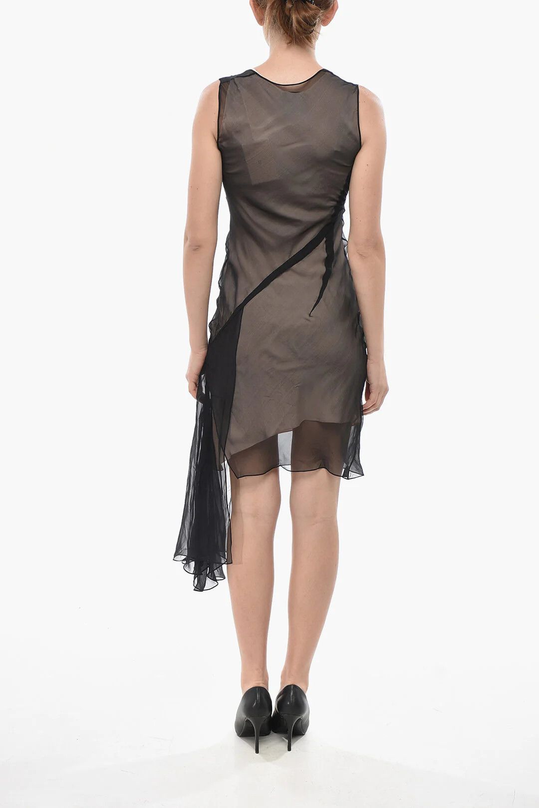 Givenchy og1mm0326 Silk Chiffon Mini Dress in Black Size XS / US 0-2 / IT 36-38 - 2 Thumbnail