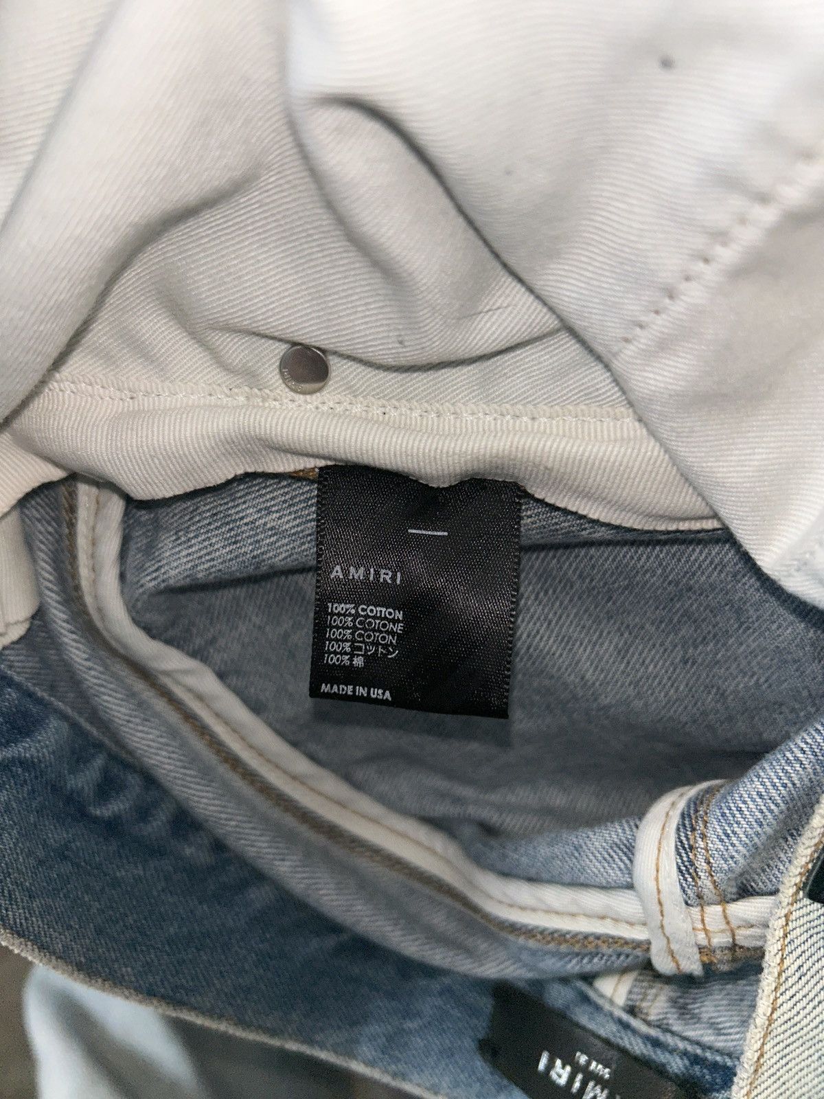 Amiri Amiri Logo Straight Jean Stone Indigo size 31 custom fitted Size US 31 - 9 Thumbnail