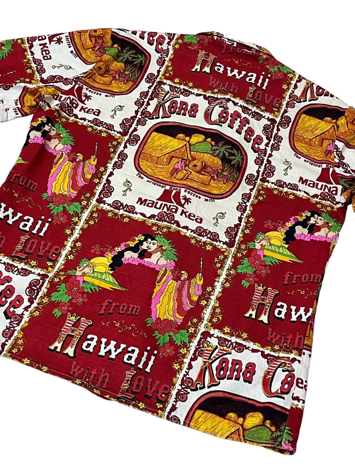Vintage VTG HAWAII MAUNA KEA CONA COFFEE BARKCLOTH BUTTON UPS SHIRT Size US L / EU 52-54 / 3 - 6 Thumbnail