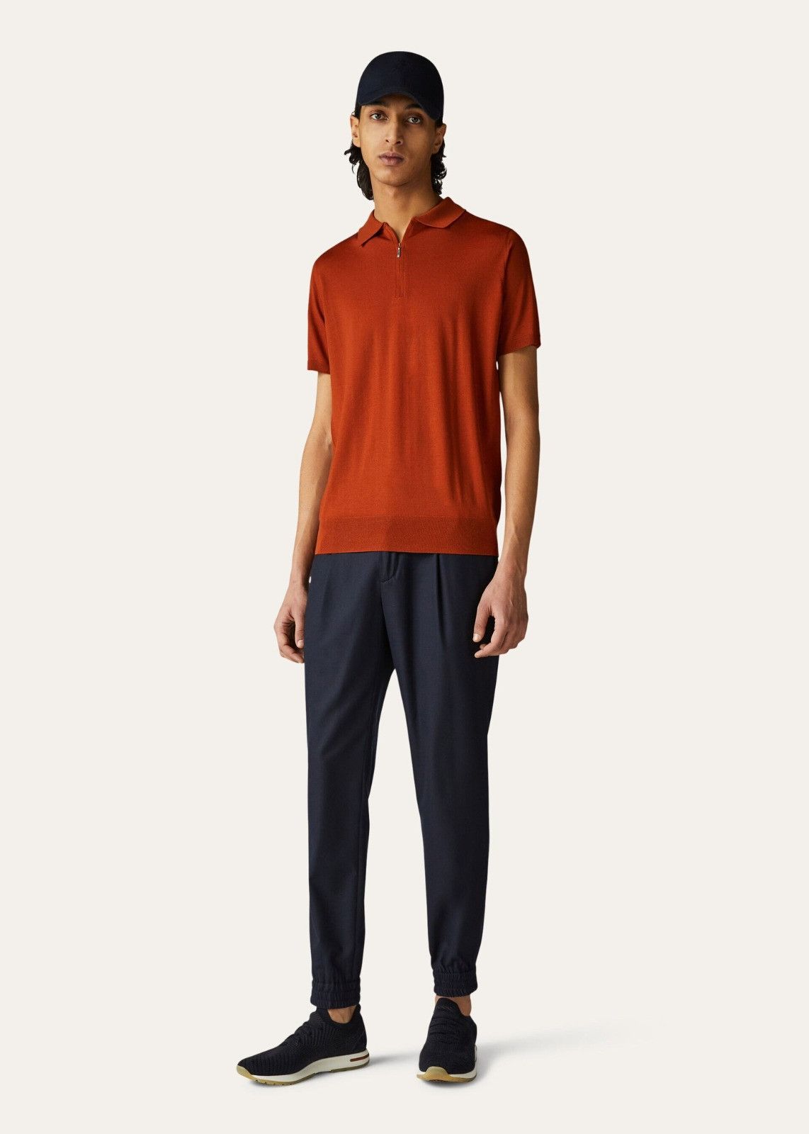 Loro Piana o1srvl11e1224 Short-Sleeved Polo Shirt in Orange Size US M / EU 48-50 / 2 - 5 Thumbnail