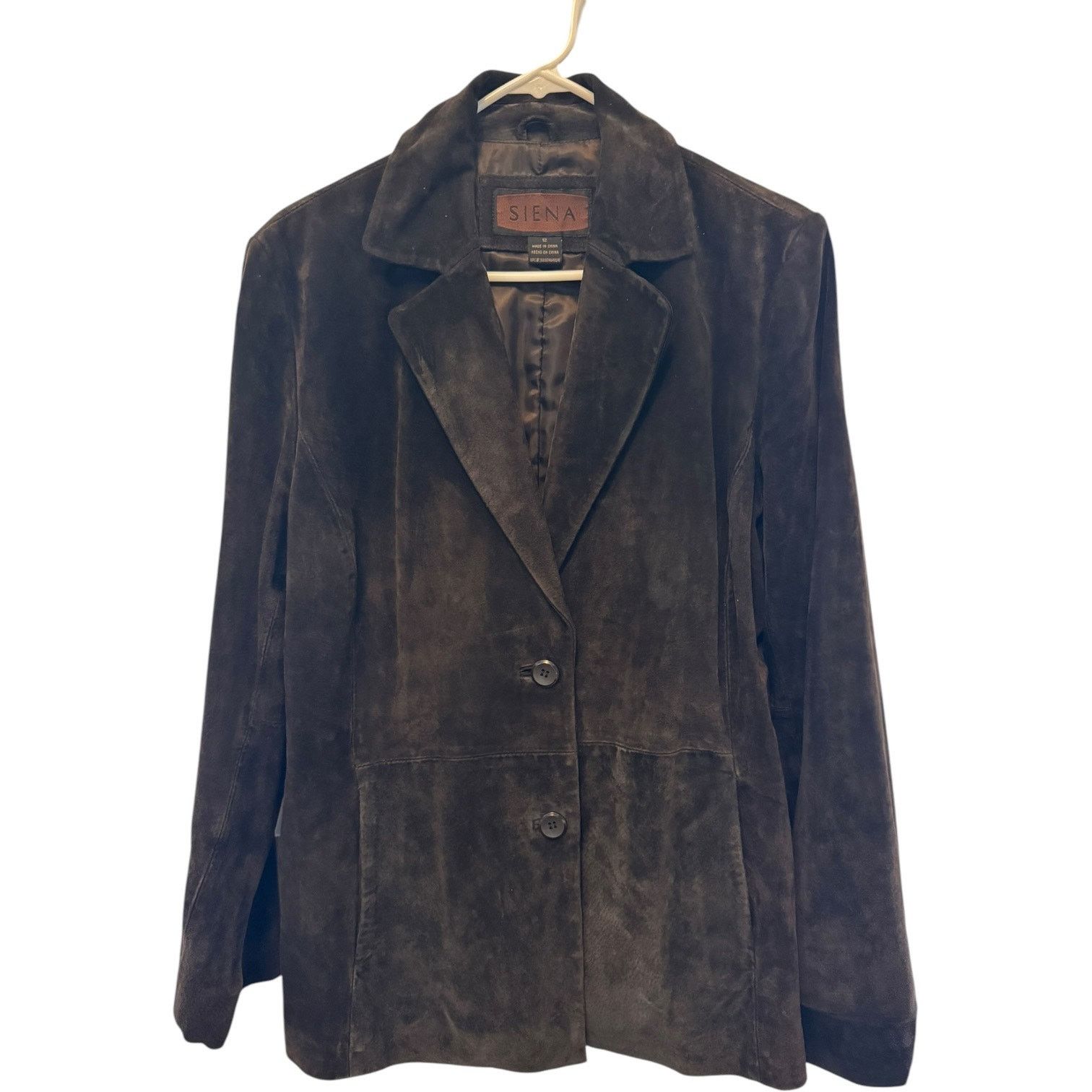 Vintage Vintage Siena chocolate suede jacket two button closing L Size L / US 10 / IT 46 - 13 Thumbnail
