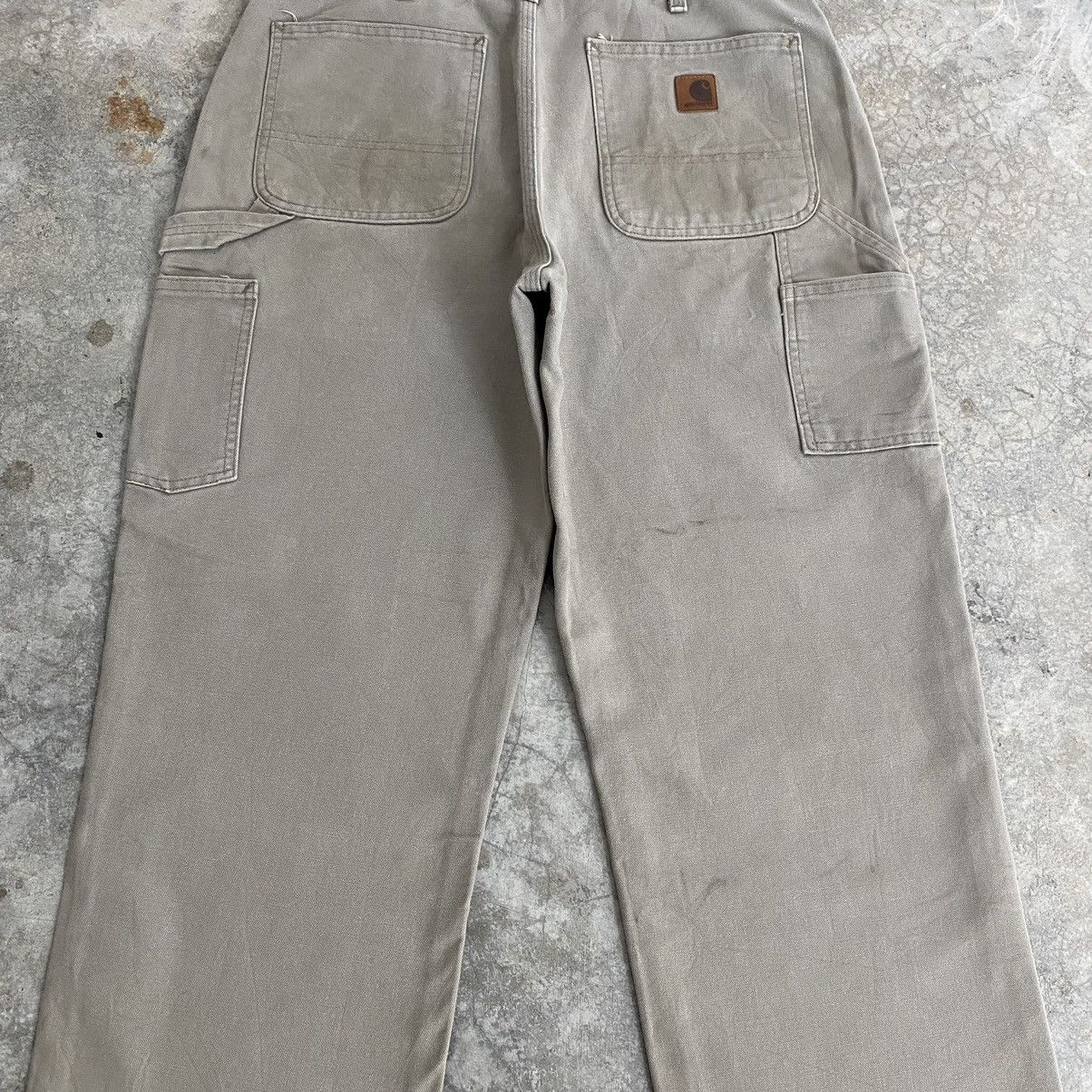Carhartt Vintage Carhartt Desert Grey Carpenter Workwear Pants Size US 33 - 16 Thumbnail