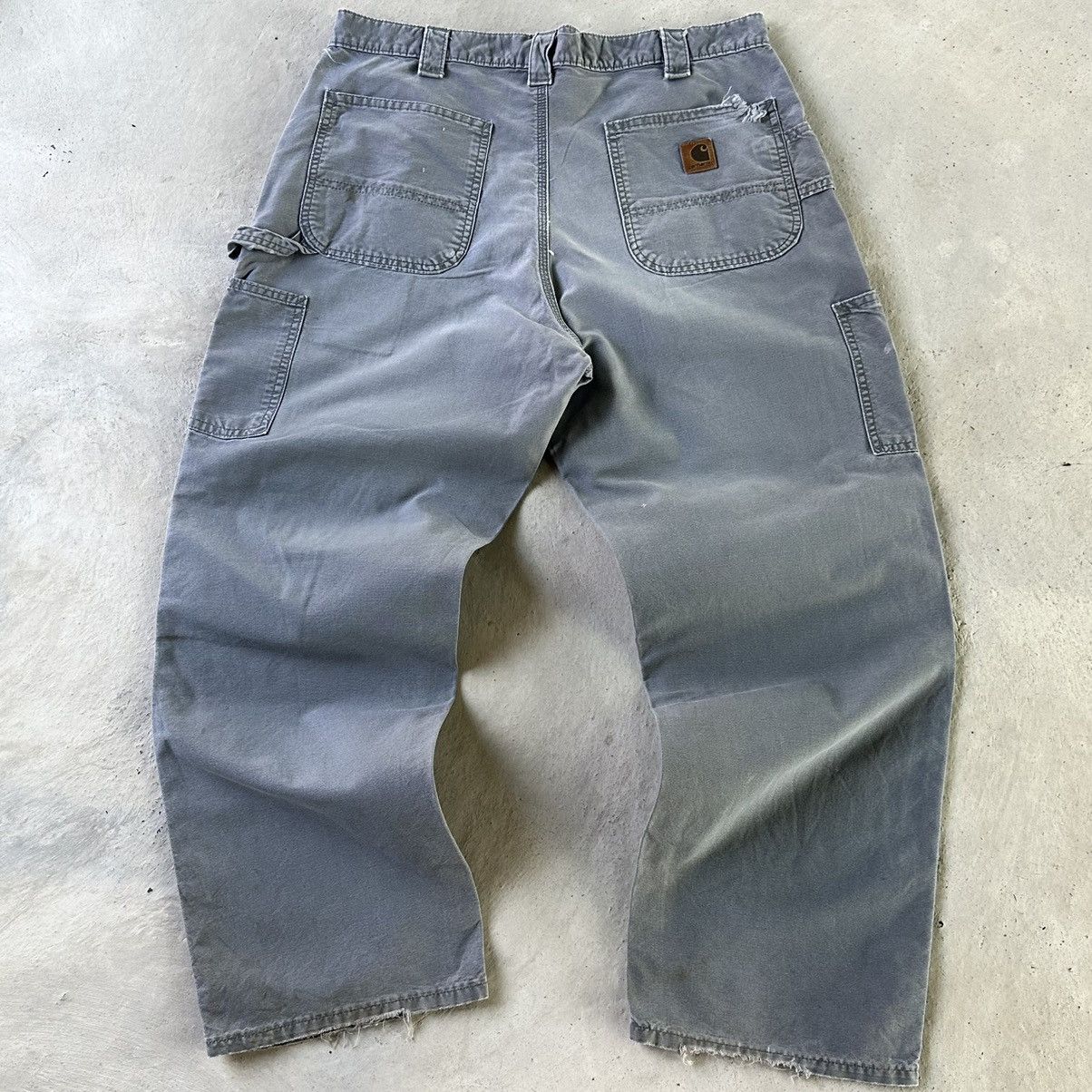 Carhartt × Vintage (36x30) Vintage Distressed Faded Carhartt Carpenter Pants Size US 36 / EU 52 - 5 Thumbnail