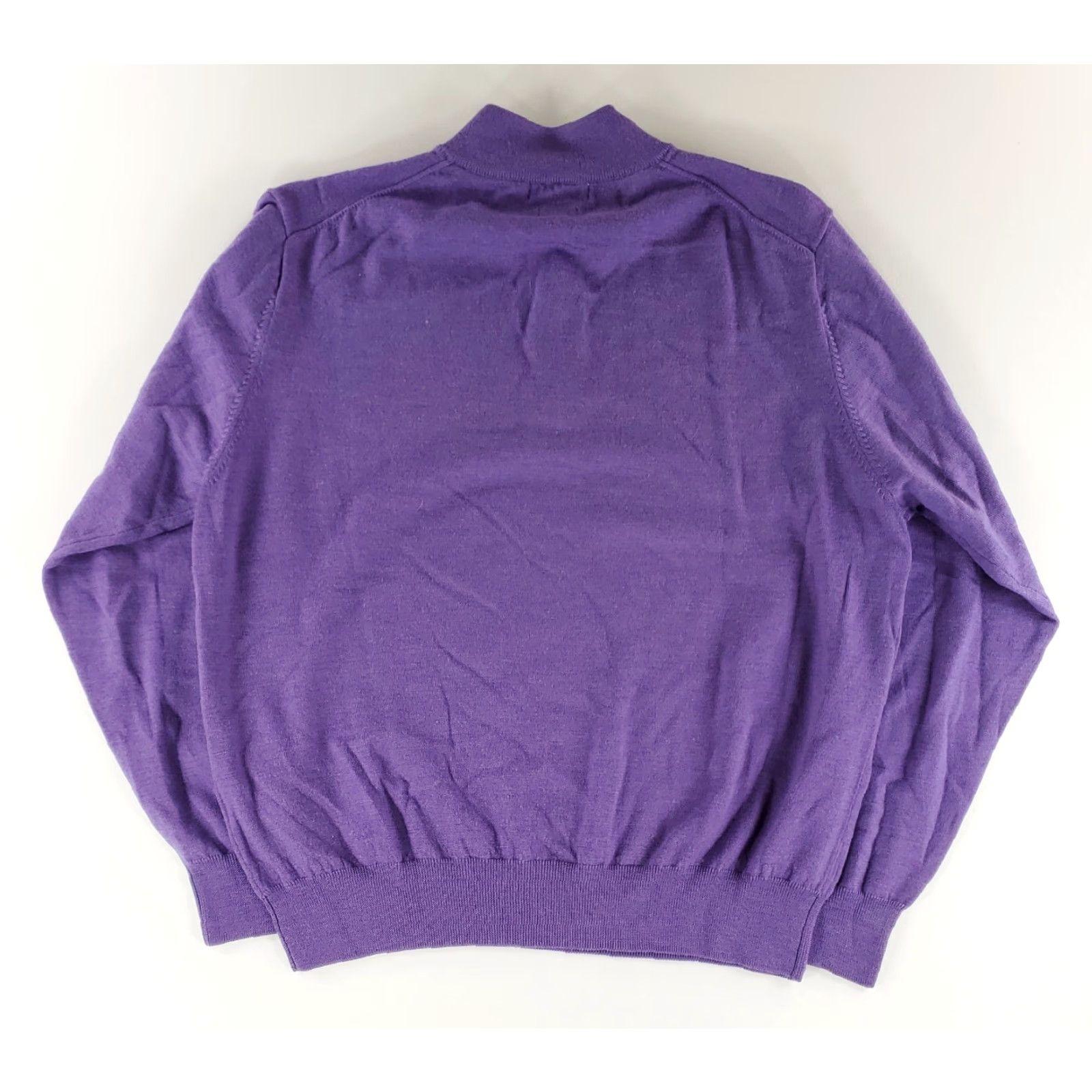 Peter Millar Peter Millar 1/4 Zip Pullover 100% Merino Wool Purple Mens XL Sweater Size US XL / EU 56 / 4 - 3 Thumbnail