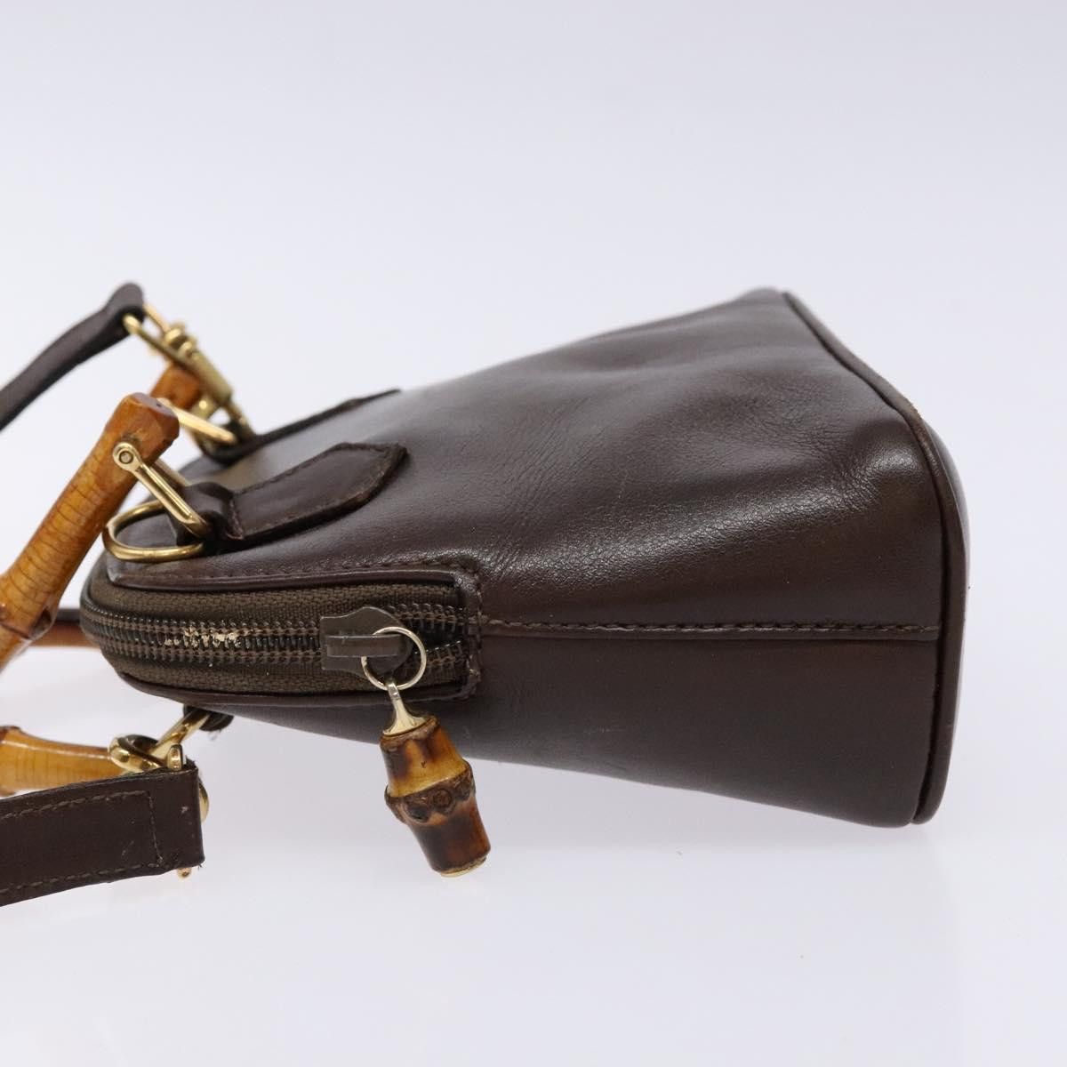 Gucci GUCCI Bamboo Shoulder Bag Leather Brown Gold 007 2032 007 Size ONE SIZE - 5 Thumbnail