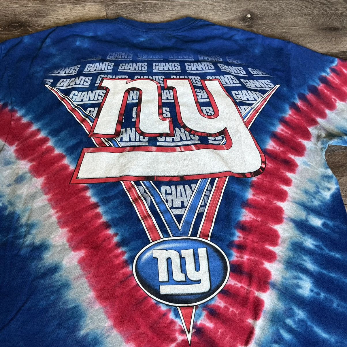 NFL Vintage NFL Majestic New York Giants Helmet Tie Dye T Shirt Size US XL / EU 56 / 4 - 4 Thumbnail