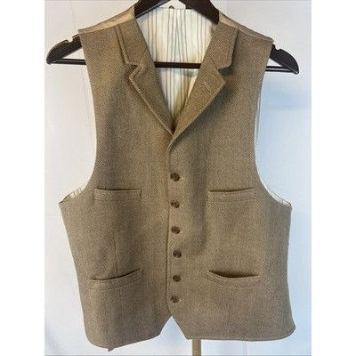 Ralph Lauren Ralph Lauren Black Label Silk/wool Vest Size L Khaki Size 38L - 1 Thumbnail