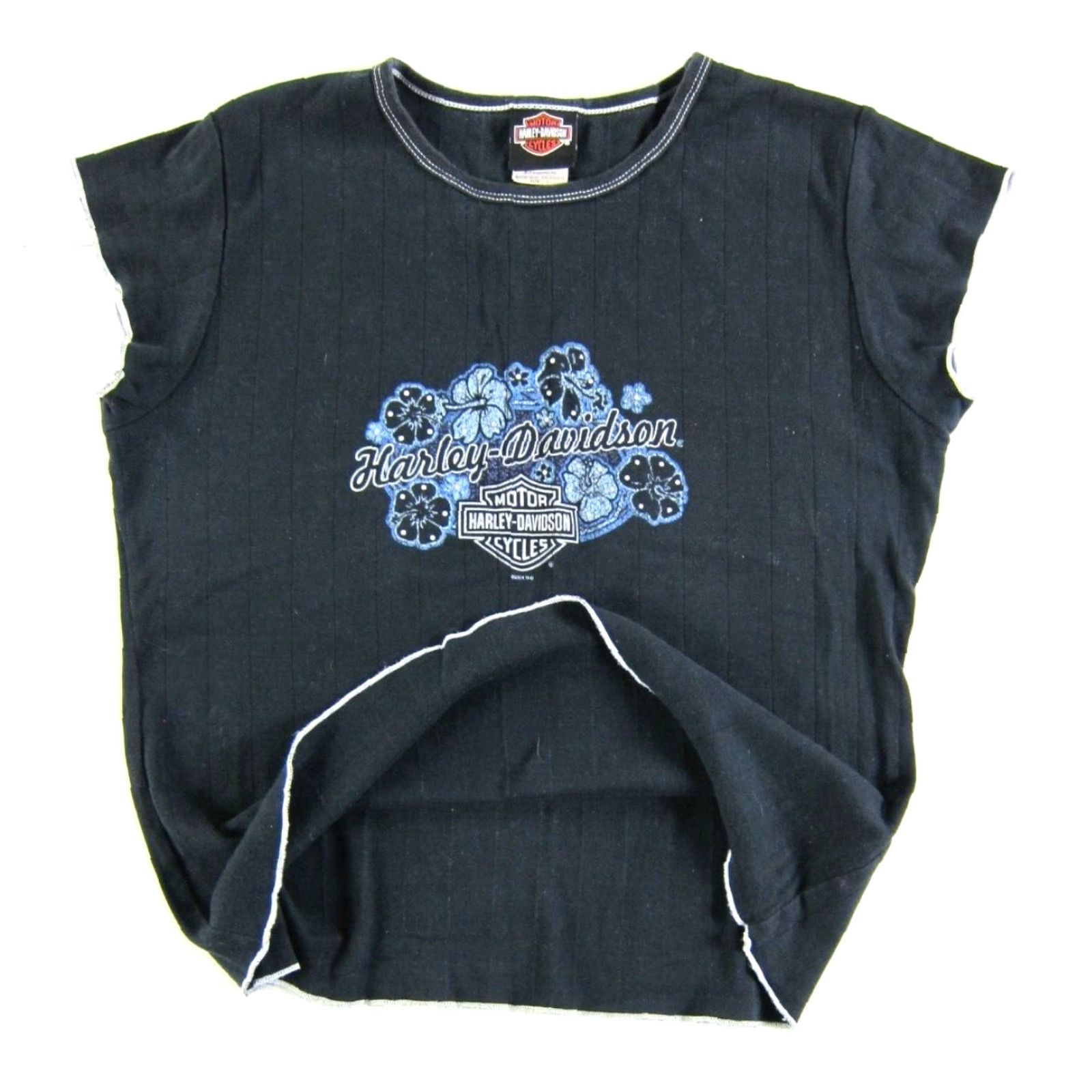 Harley Davidson VINTAGE Harley-Davidson Motor Cycles Women T-Shirt Black Floral Cotton L Size L / US 10 / IT 46 - 5 Thumbnail