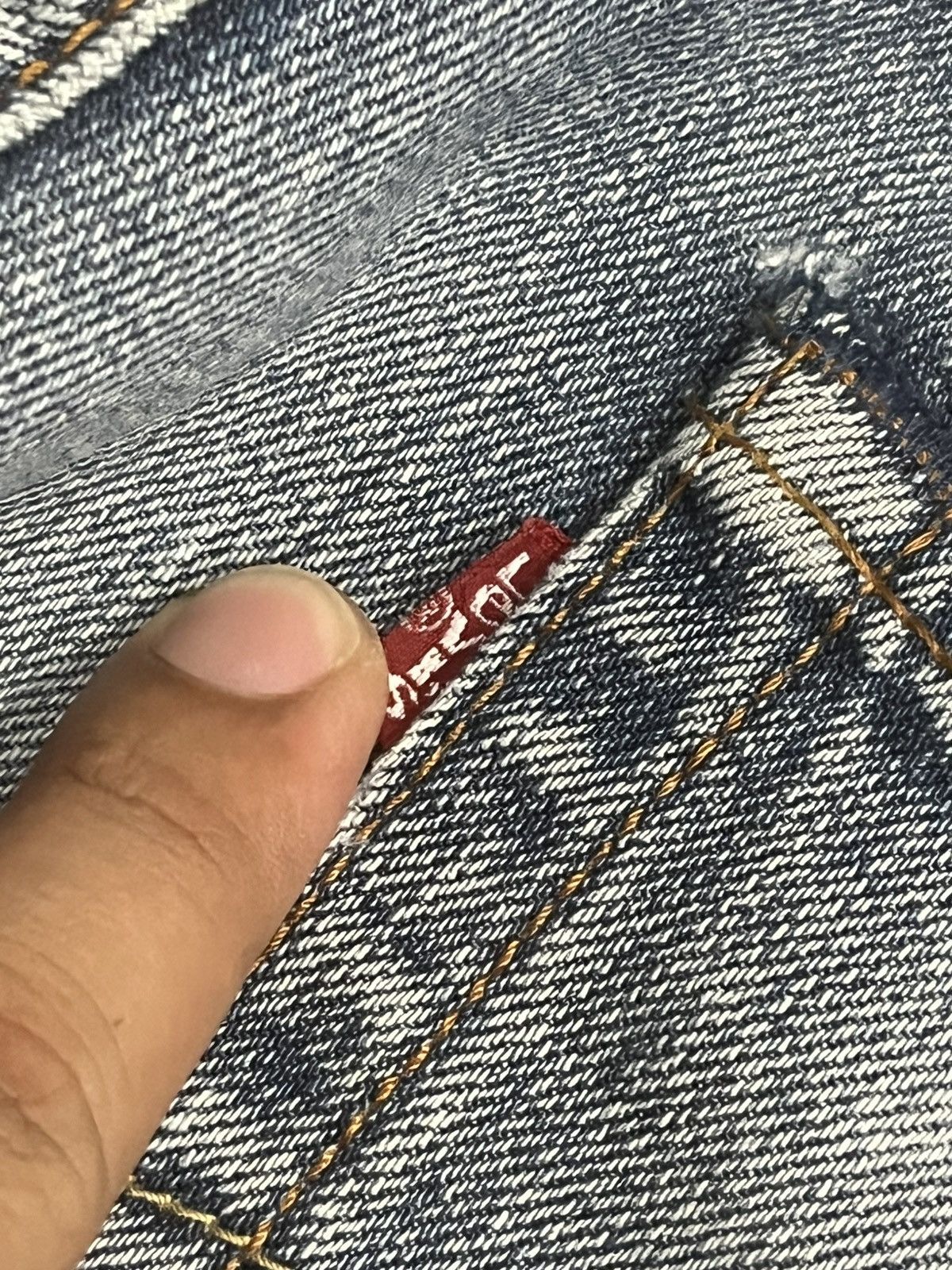 Levi's Vintage Levi’s 503 Reworked White Bleached Flames Jeans Size US 34 / EU 50 - 8 Thumbnail