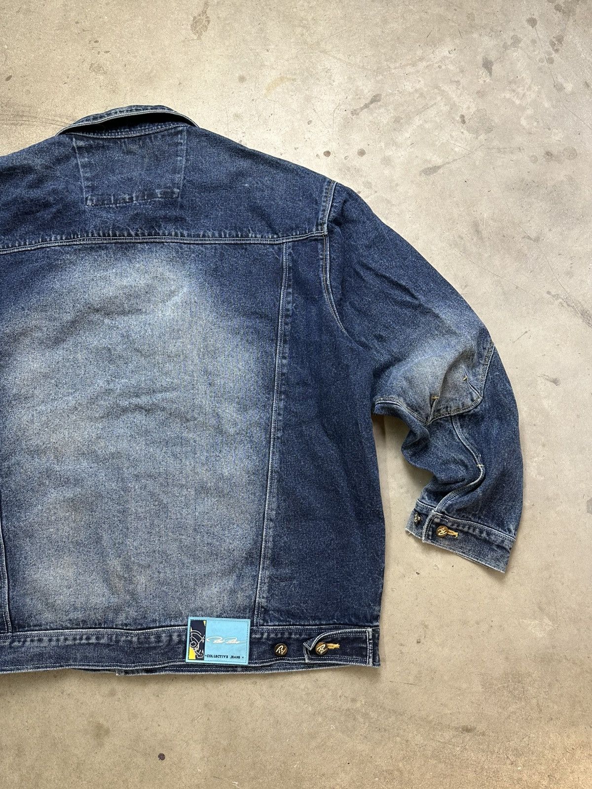 Other Raw Blue Denim Jacket 2XL Y2K Jacket Faded Distressed Size US XXL / EU 58 / 5 - 2 Thumbnail