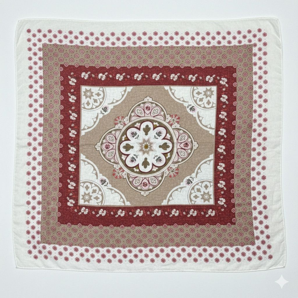 Other Sarong Scarf 52x52" Wrap Large Lightweight Burgundy Green Size ONE SIZE - 1 Thumbnail