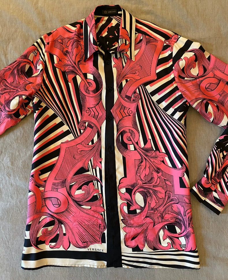 Versace Versace Silk Baroque Print Shirt - dmc Size US XS / EU 42 / 0 - 1 Thumbnail