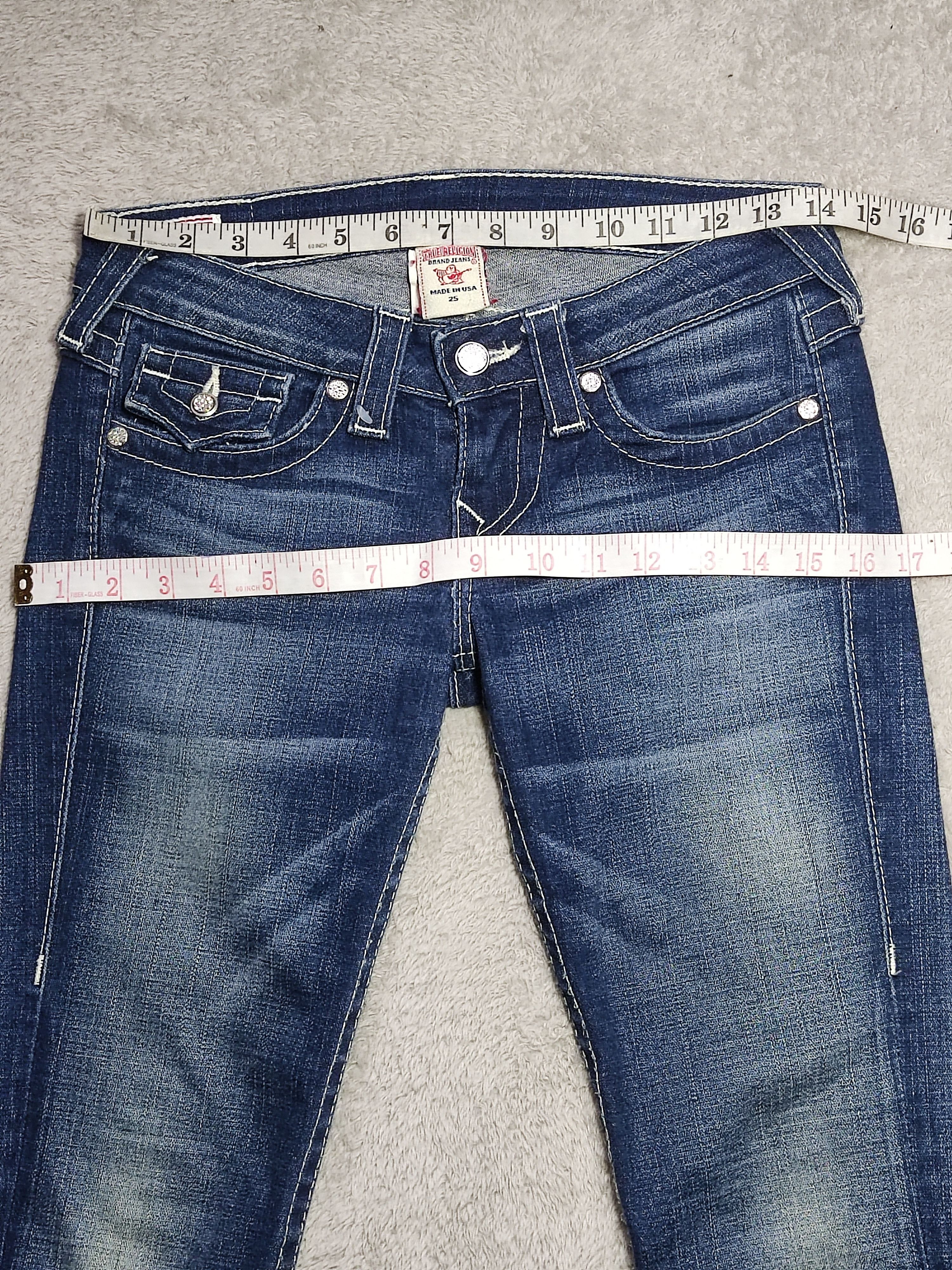 True Religion Y2K True Religion Lily Low Rise 3/4 Jeans Crystal Button Size 29" - 17 Thumbnail