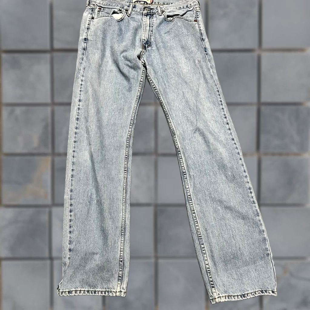 Levi's Levis 505 Jeans Blue Denim Straight Leg Distressed Pants Mens 34 x34 Size US 34 / EU 50 - 1 Thumbnail