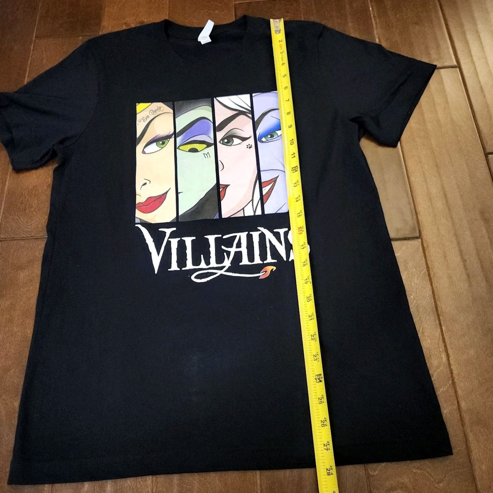 Disney Disney Villains Womens Black T-Shirt M Maleficent Cruella Ursula Evil Queen Canvas Cartoon Disney Villains Cap Sleeve Size M / US 6-8 / IT 42-44 - 6 Thumbnail