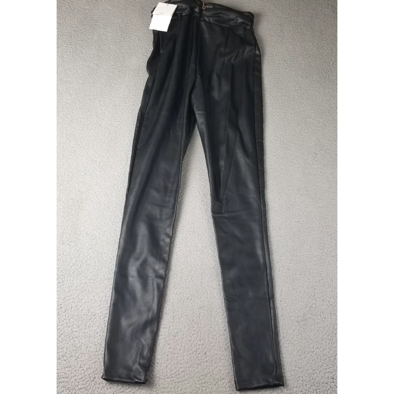 Vintage Nookie Viktoria Pants Black Matte Vinyl HIGH RISE Patent Leather Punk WOMEN Large L" Size 36" / US 14 / IT 50 - 6 Thumbnail