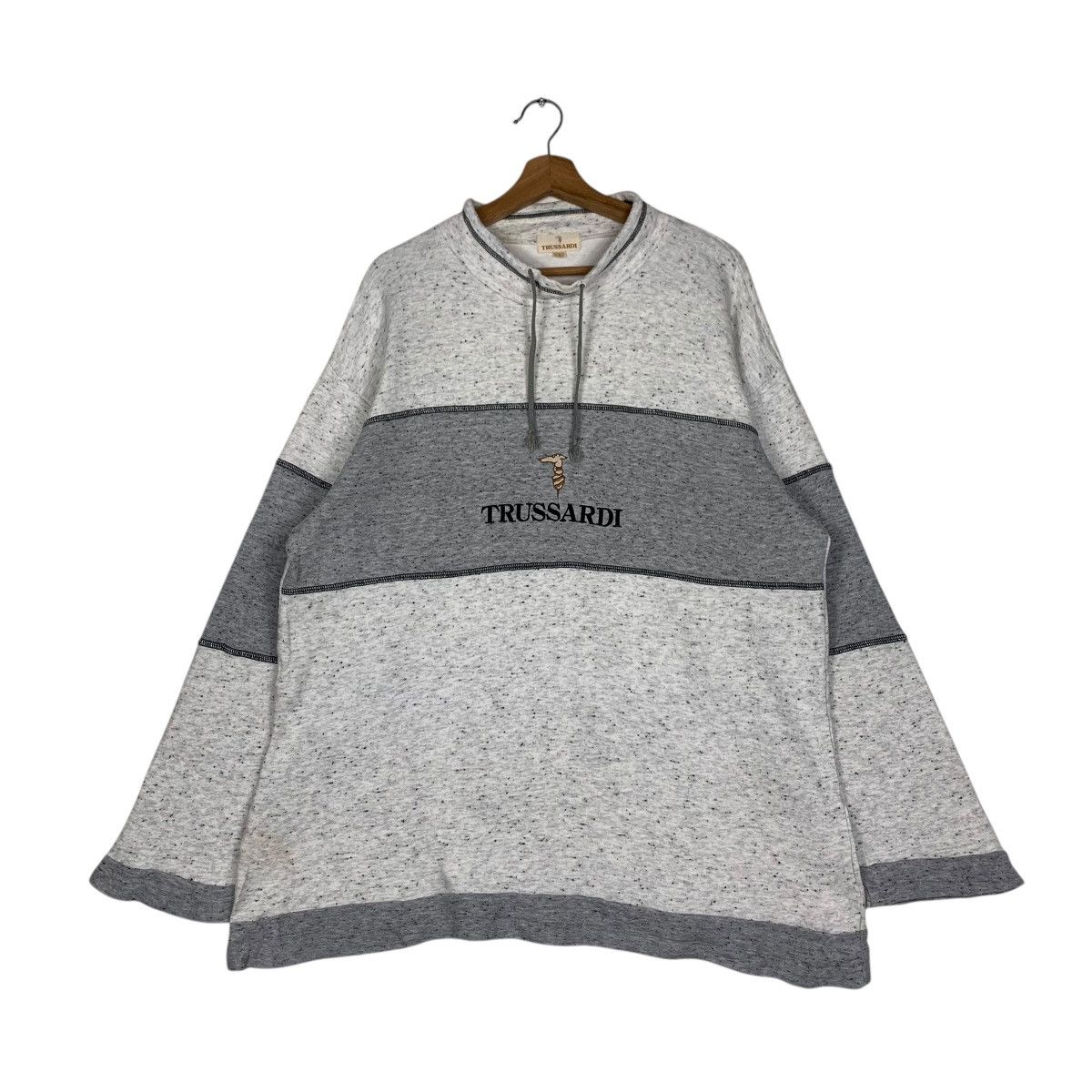 Trussardi TRUSSARDI Embroidery Big Logo Pullover Jumper #1493-C67 Size US L / EU 52-54 / 3 - 1 Thumbnail