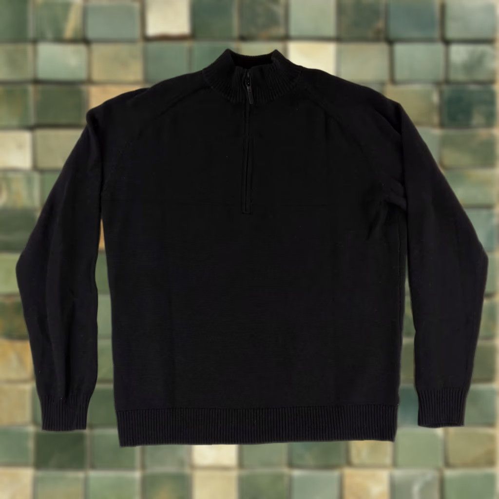 Smartwool SmartWool Ripple Ridge 1/4 Zip Black Wool Blend Sweater Mens XL Size US XL / EU 56 / 4 - 1 Thumbnail