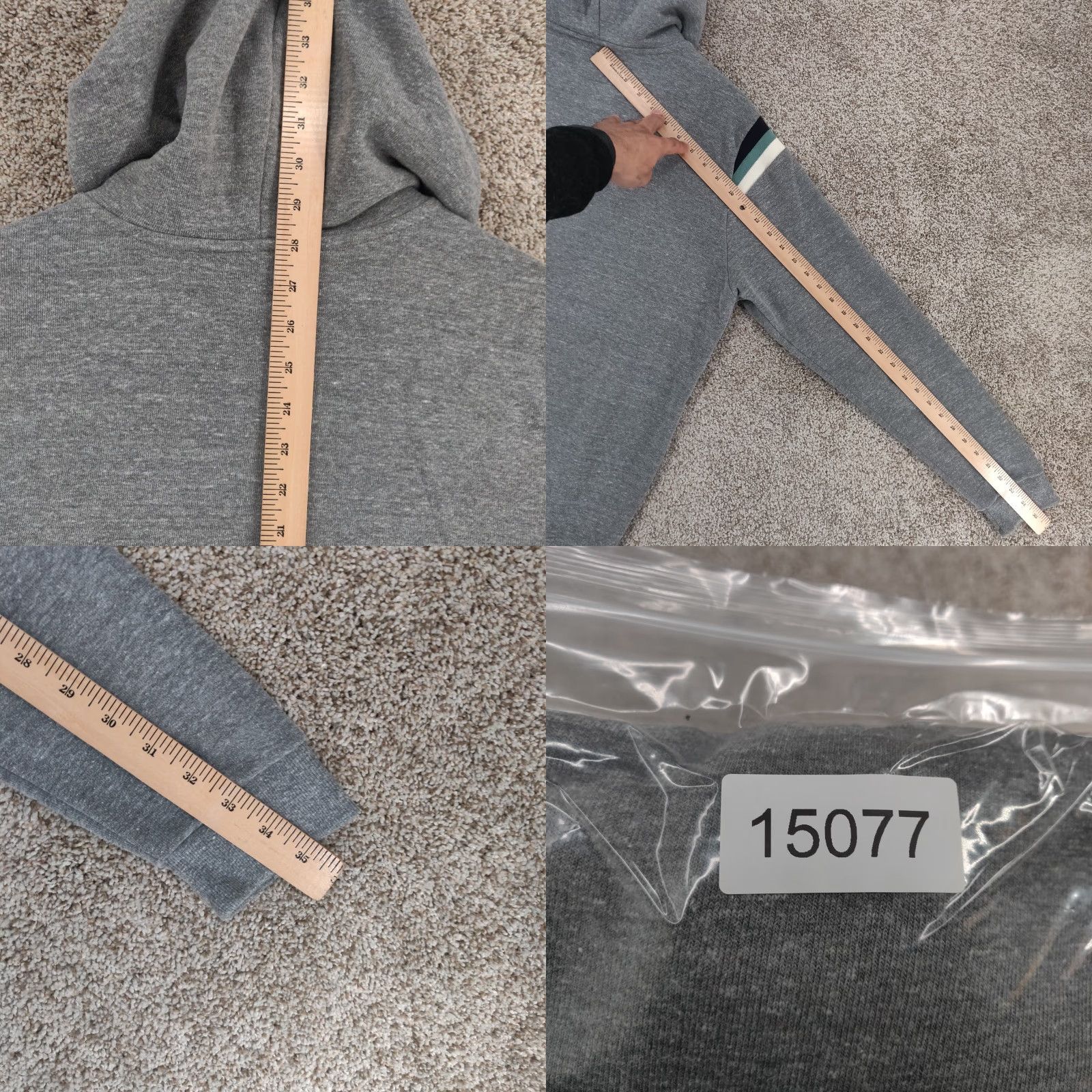 Marine Layer Marine Layer Hoodie Mens Large Gray Retro Stripe Pullover Made USA Soft Fleece Size US L / EU 52-54 / 3 - 9 Thumbnail