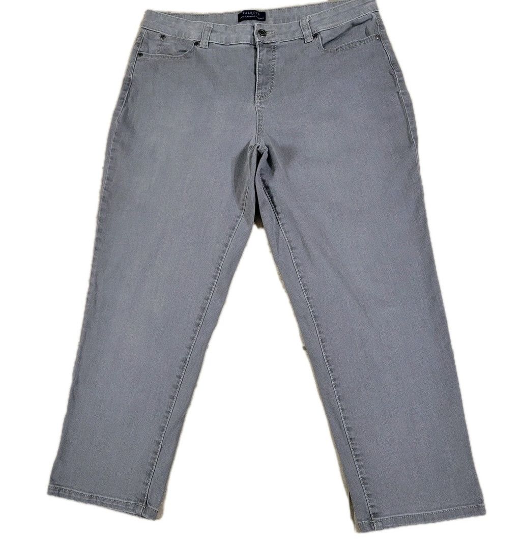 Talbots Talbots Simply Flattering 5 Pockets Gray Capri Jeans 14P Size 36" / US 14 / IT 50 - 3 Thumbnail
