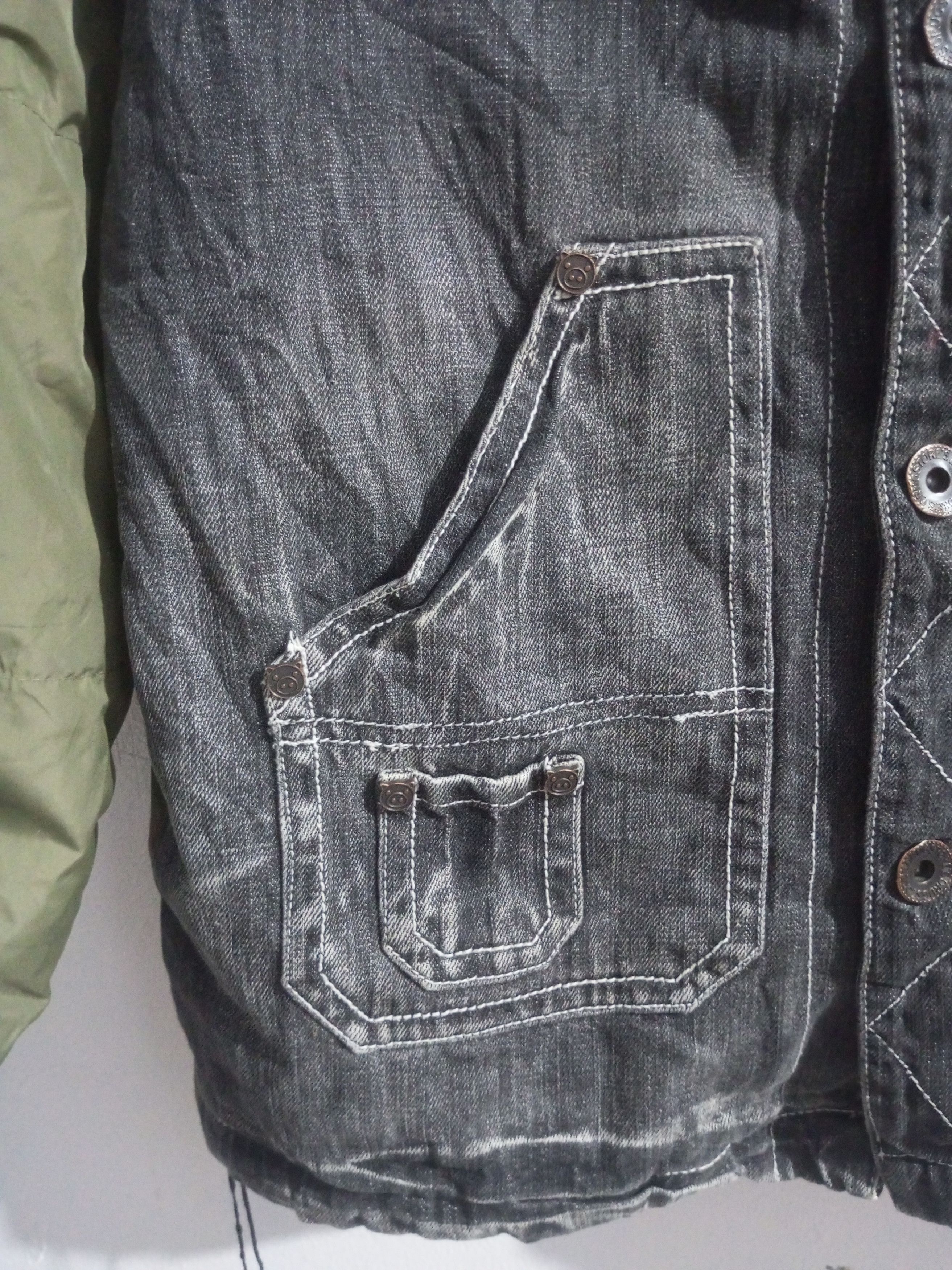 Japanese Brand Vintage drukstores multi pocket denim mix Parachute jacket Size US M / EU 48-50 / 2 - 6 Thumbnail