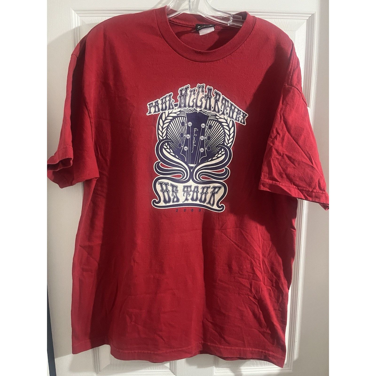 Giant Vtg Paul McCartney US Tour 2005 Beatles Red Shirt Size XL Size US XL / EU 56 / 4 - 1 Thumbnail