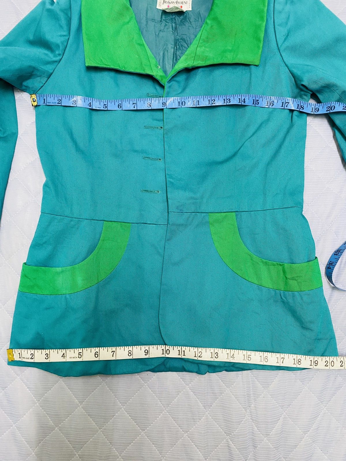 Vintage × Yves Saint Laurent (L) VINTAGE RIVE GAUCHE YVES SAINT LAURENT JACKET Size XS / US 0-2 / IT 36-38 - 13 Thumbnail