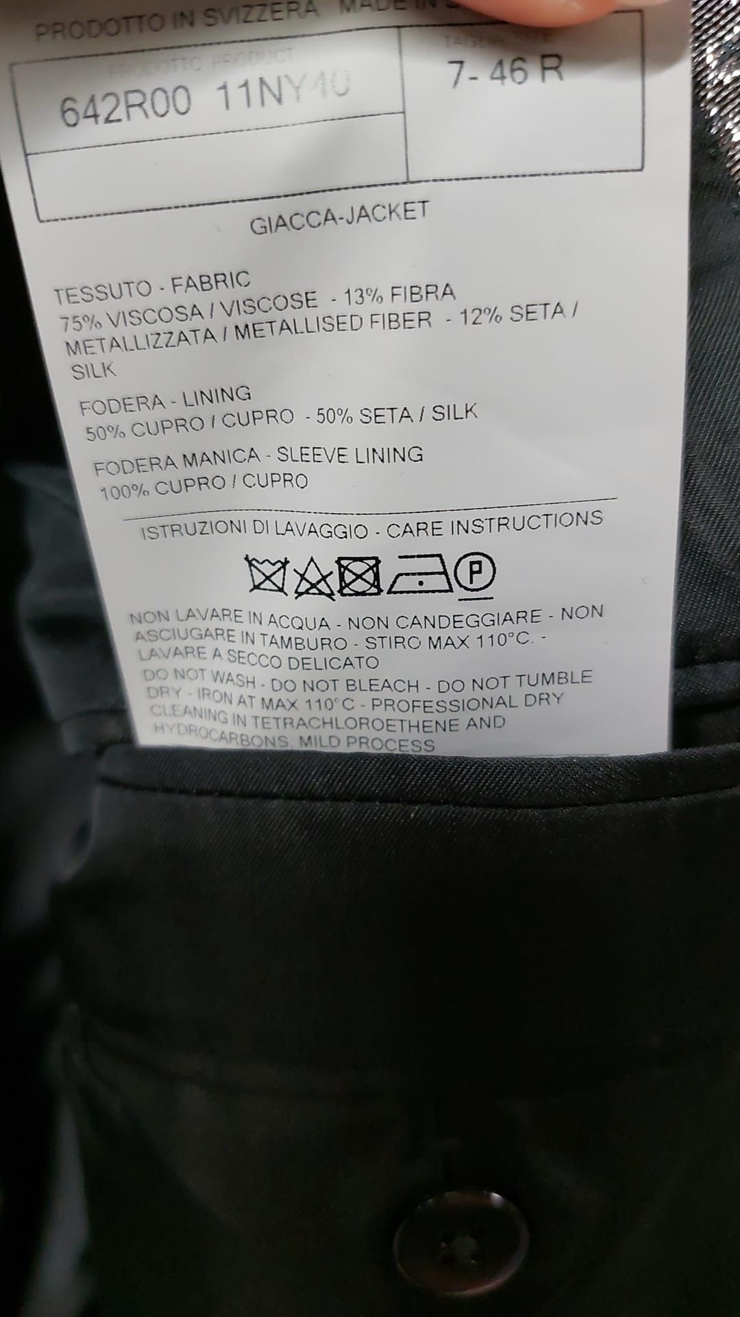 Tom Ford o1loc1c0824 11NY40SZ Giacca Jacket in Steel Grey Size US S / EU 44-46 / 1 - 3 Thumbnail