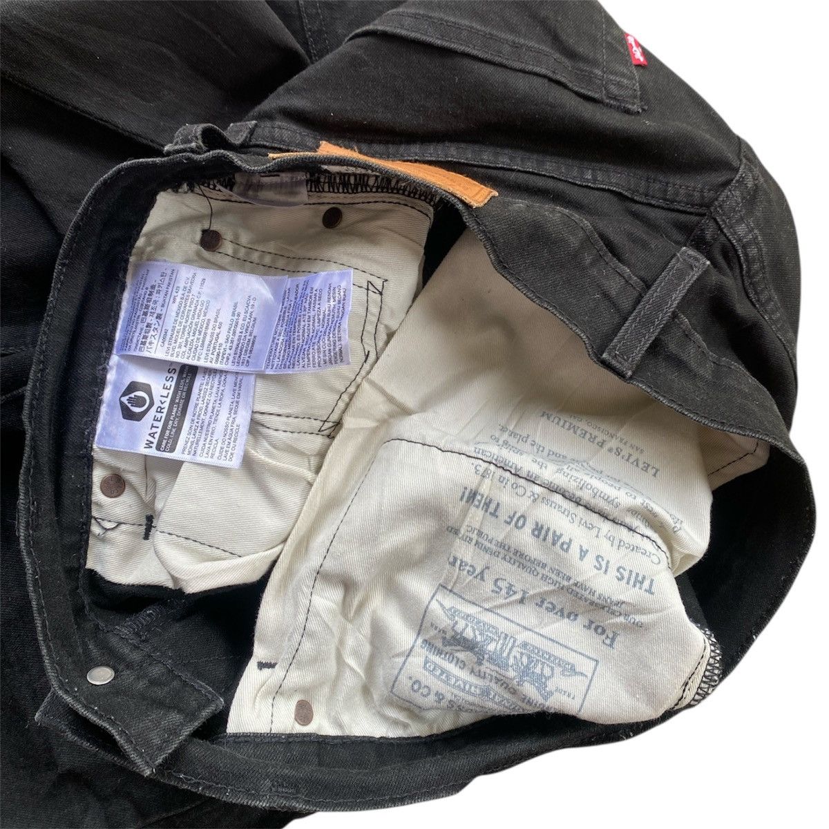 Levi's × Levi's Vintage Clothing Vintage Levi’s Premium 505 Big E Black Denim Pants Size US 32 / EU 48 - 5 Thumbnail