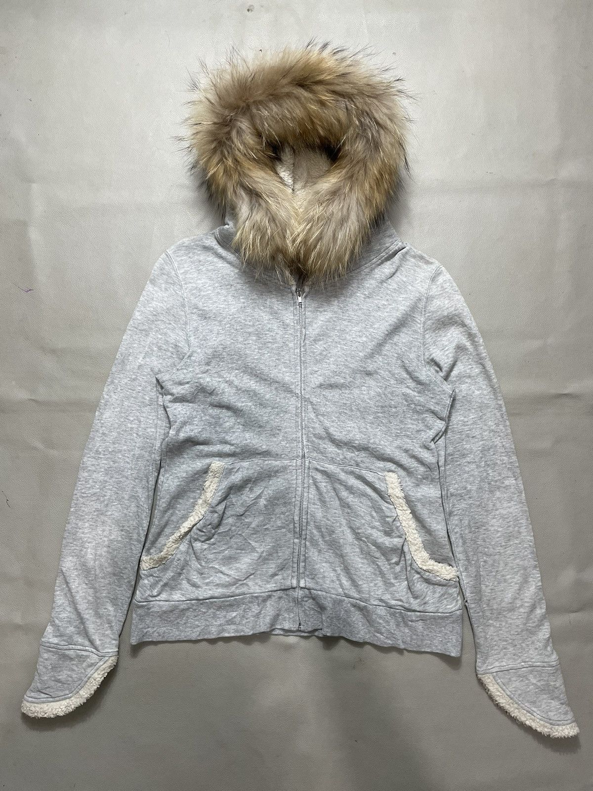 Hysteric Glamour Japanese Faux Fur zip Hoodie ifsix lgb distressed punk style Size L / US 10 / IT 46 - 1 Thumbnail