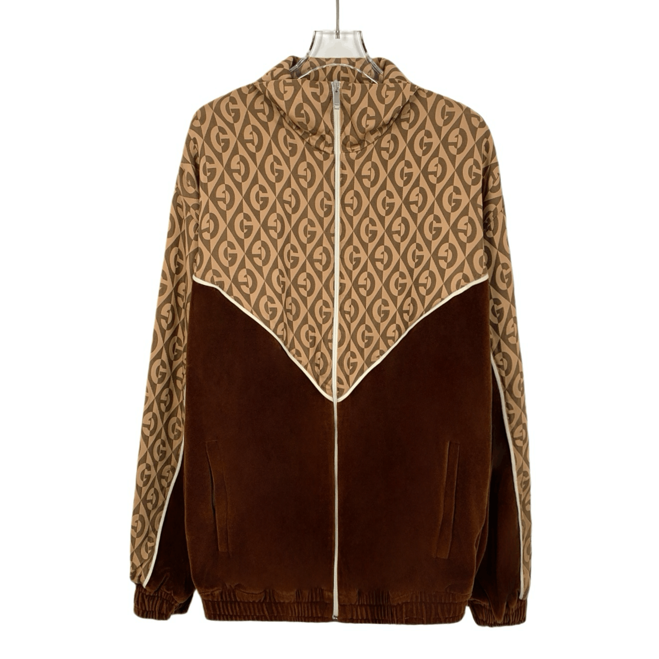 Gucci Colorblock Logo Zip-Up Jacket XS